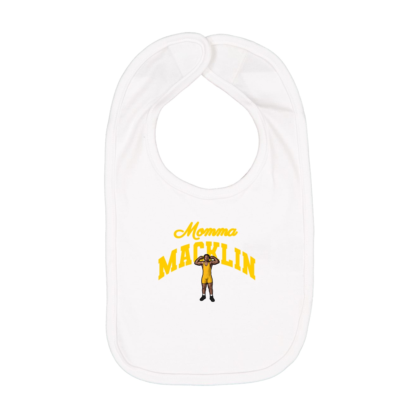 Infant Bib — Mothers Day Arch in White
