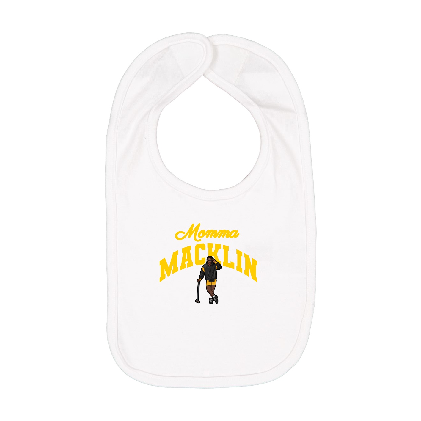 Infant Bib — Mothers Day Arch in White