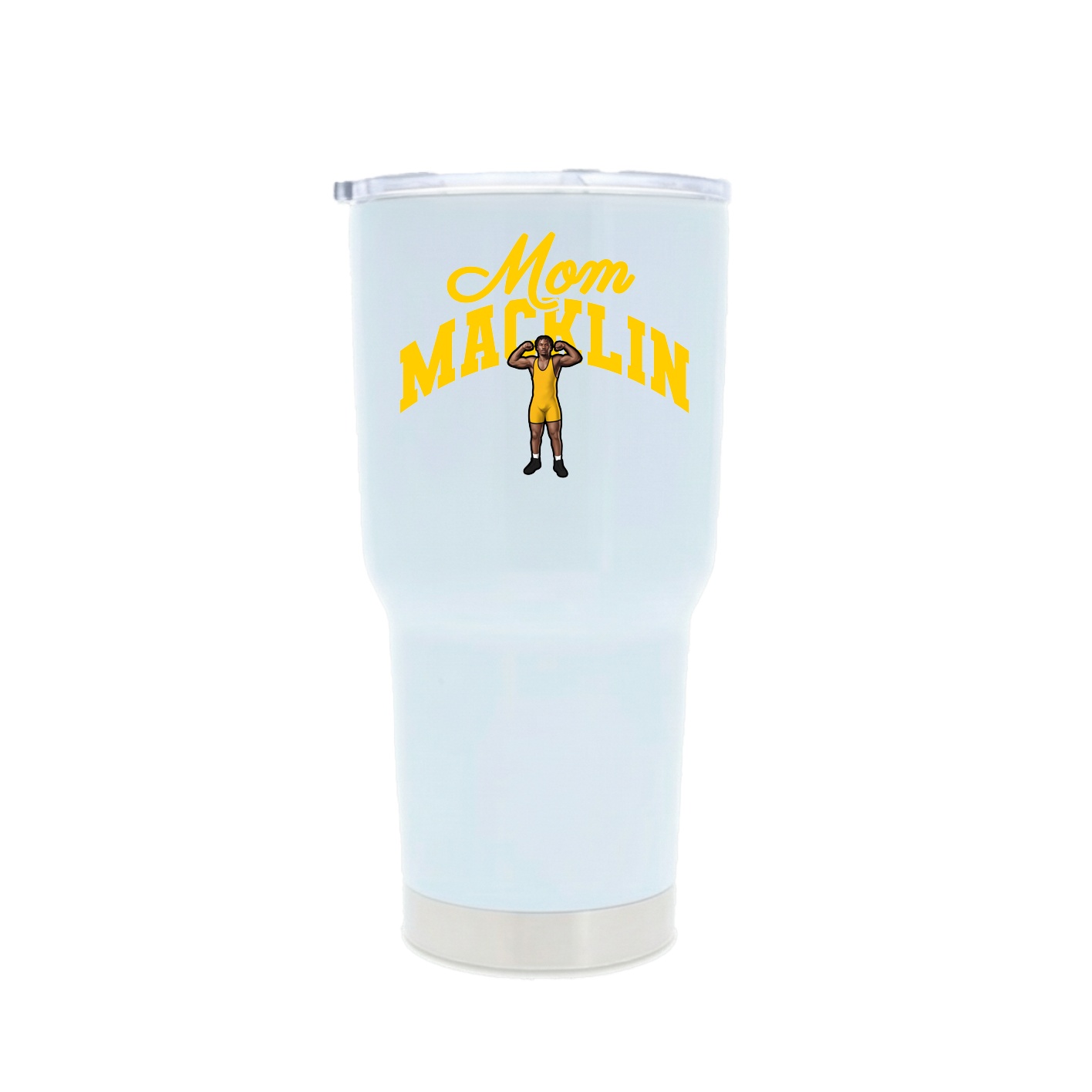 30oz Stainless Steel Tumbler — Mothers Day Arch in White