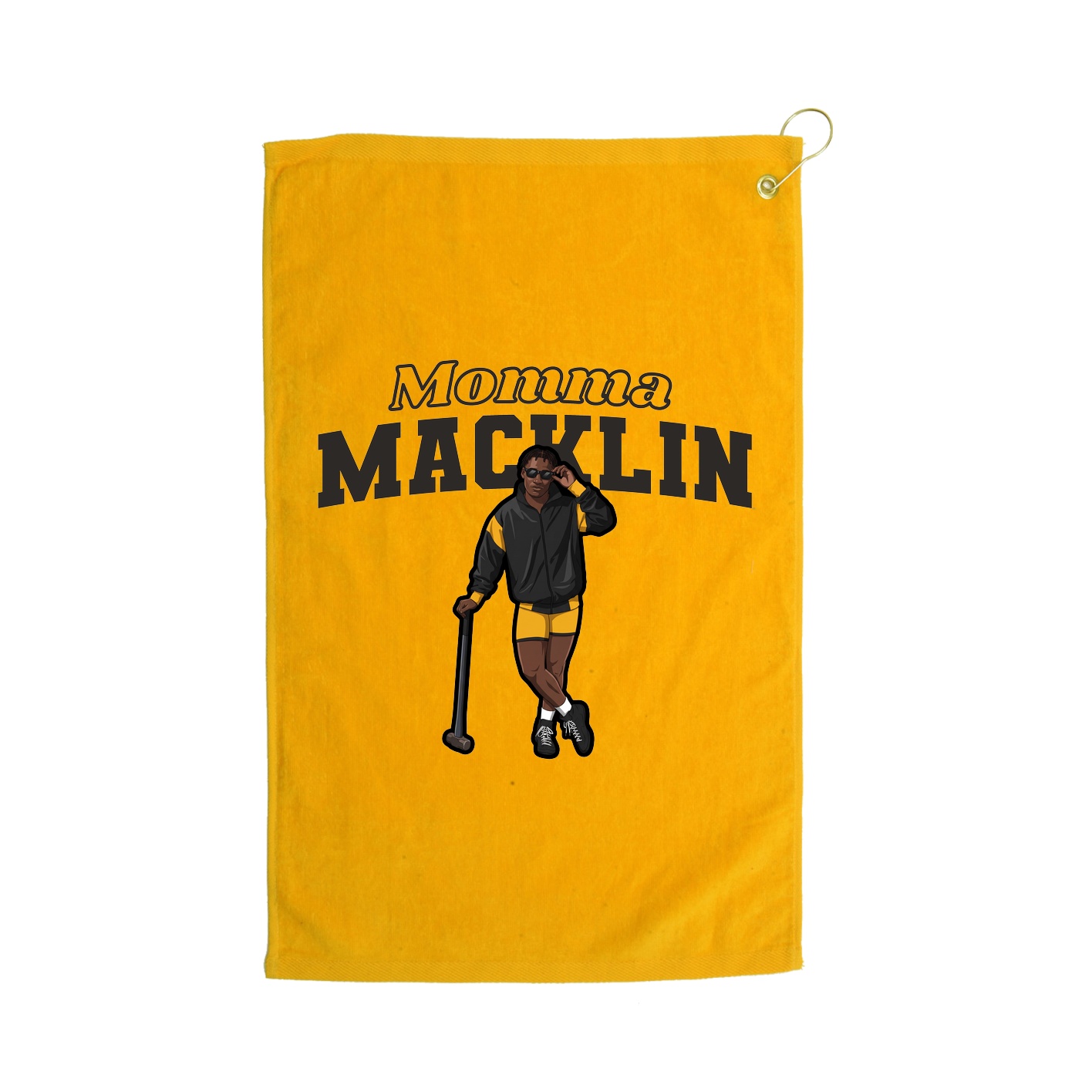 Golf Towel — Mothers Day Block in Gold