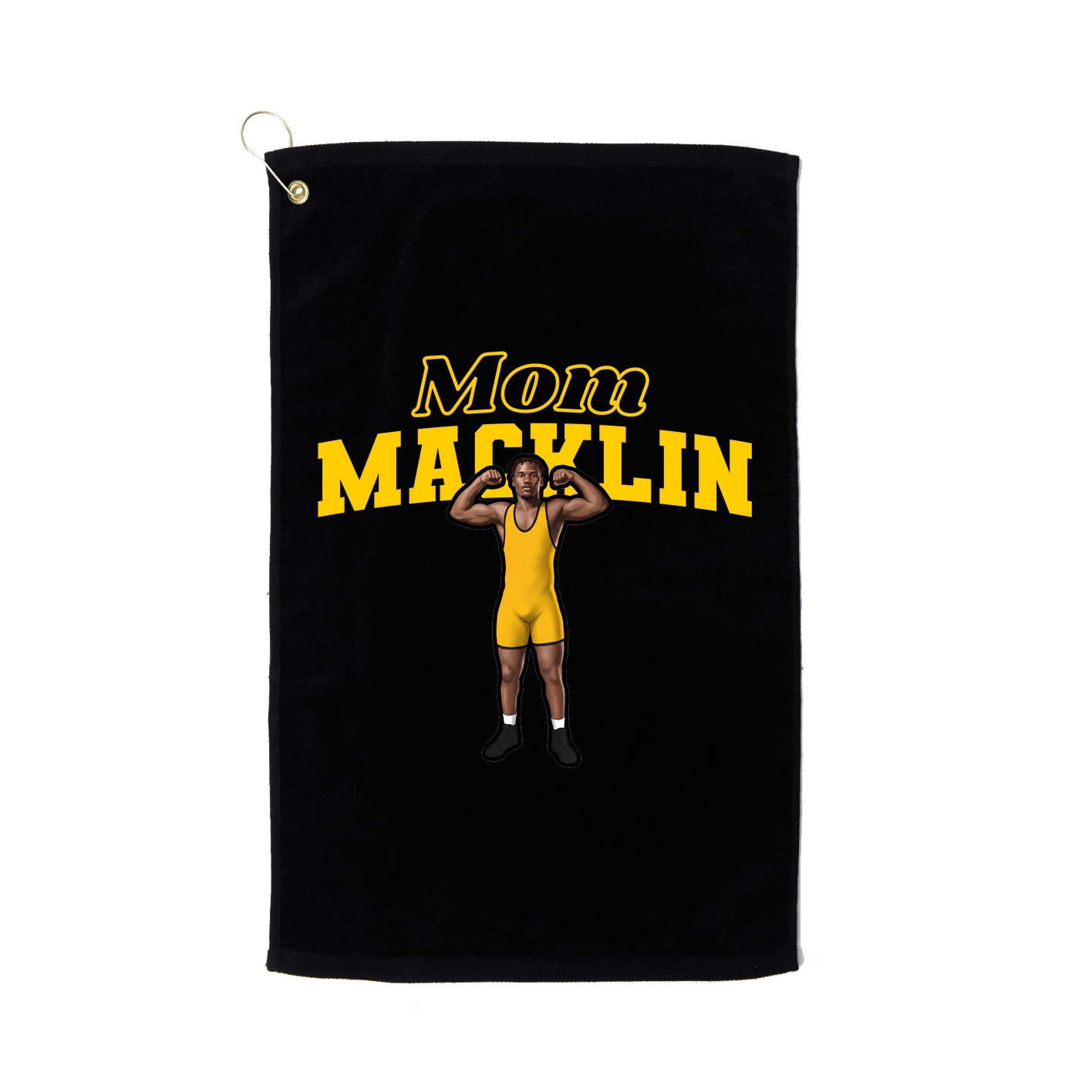 Golf Towel — Mothers Day Block in Black