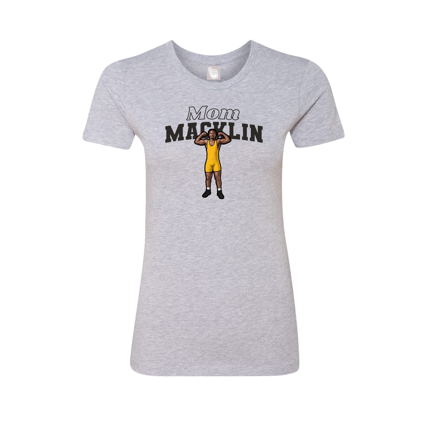 Womens Tee — Mothers Day Block in Grey