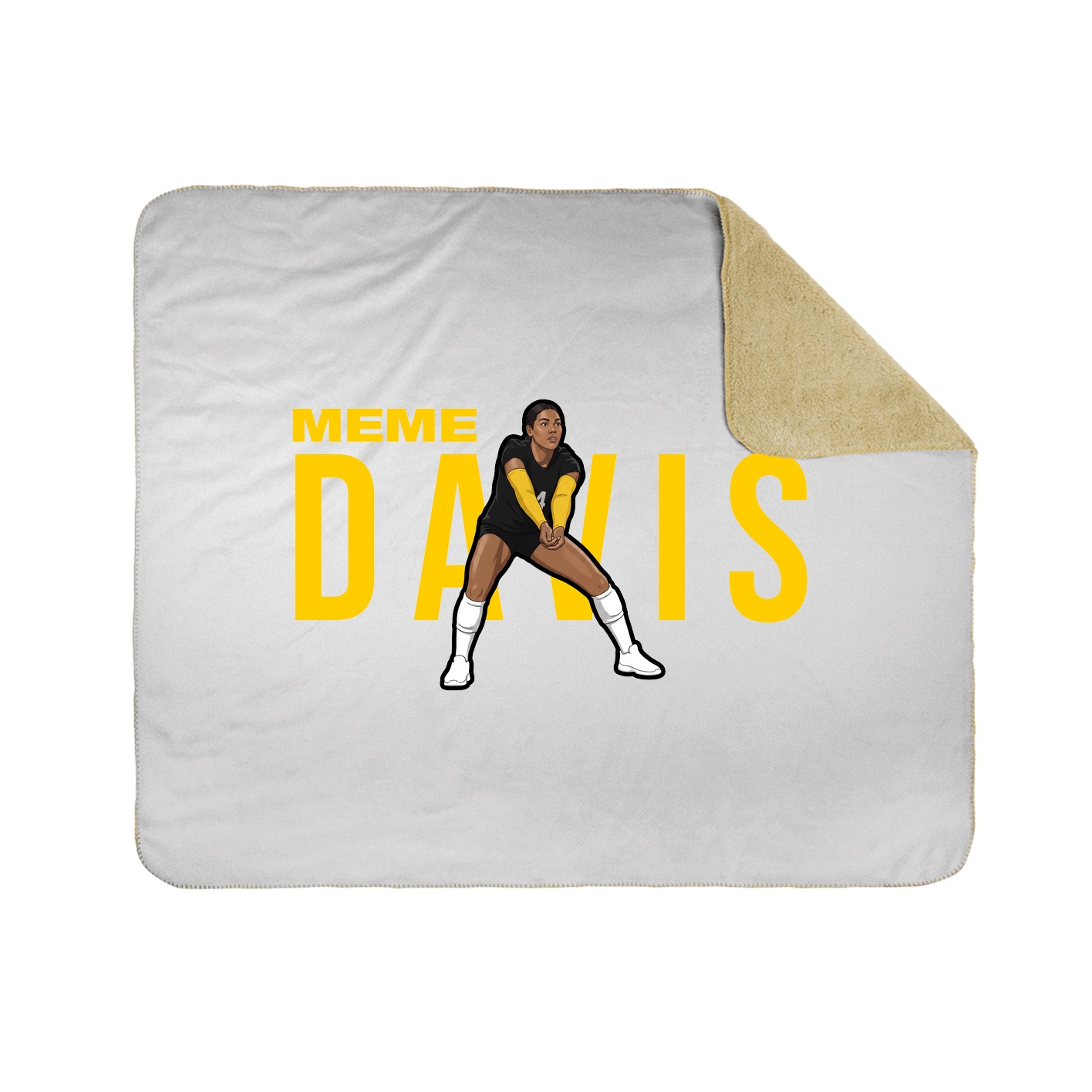 Throw Blanket — Player Name in White