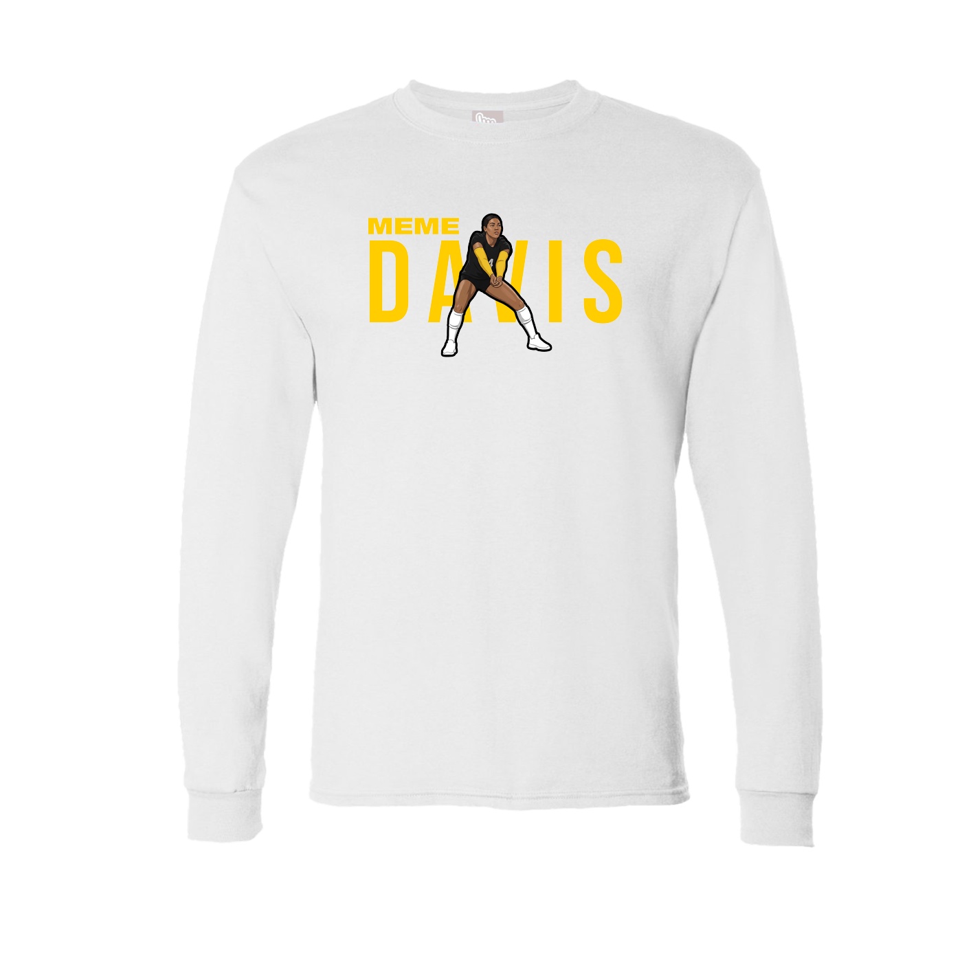 Long Sleeve Tee — Player Name in White