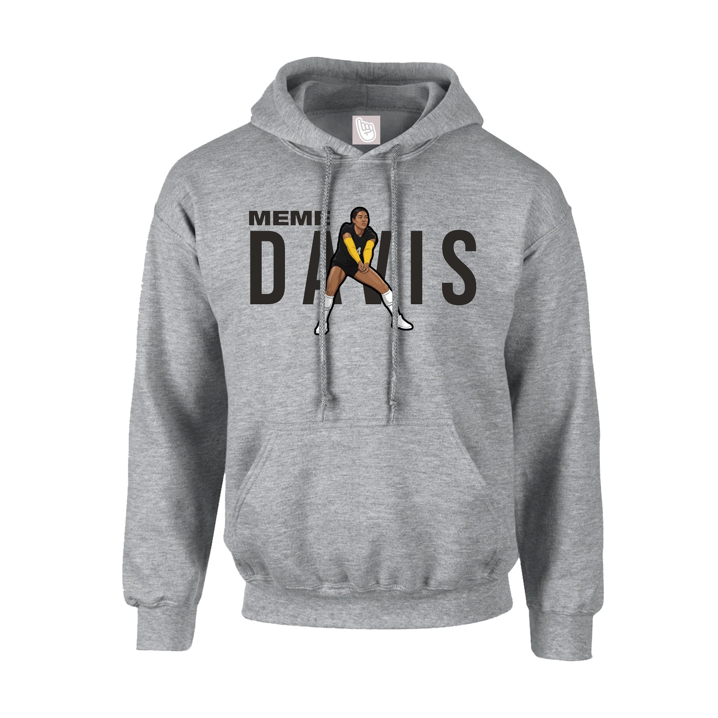 Hoodie — Player Name in Grey