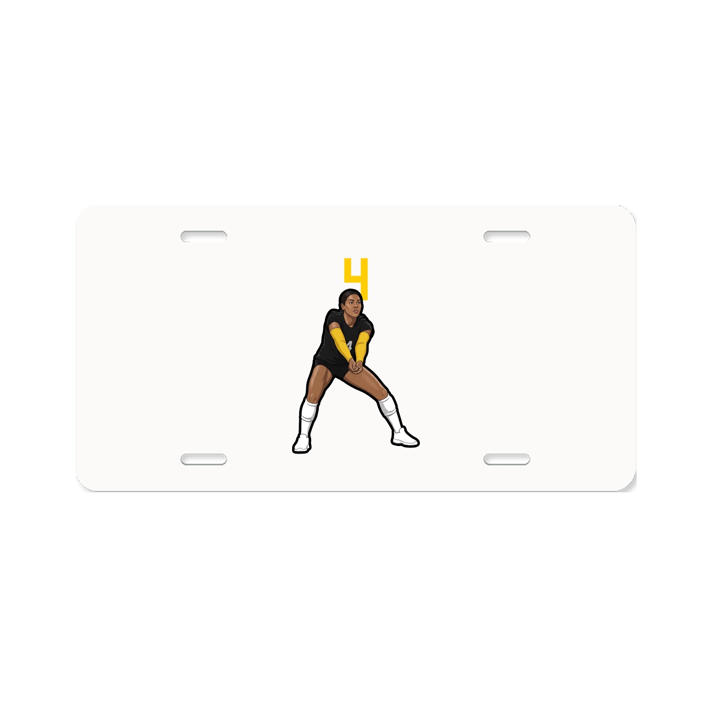 License Plate — Number Top in Classic