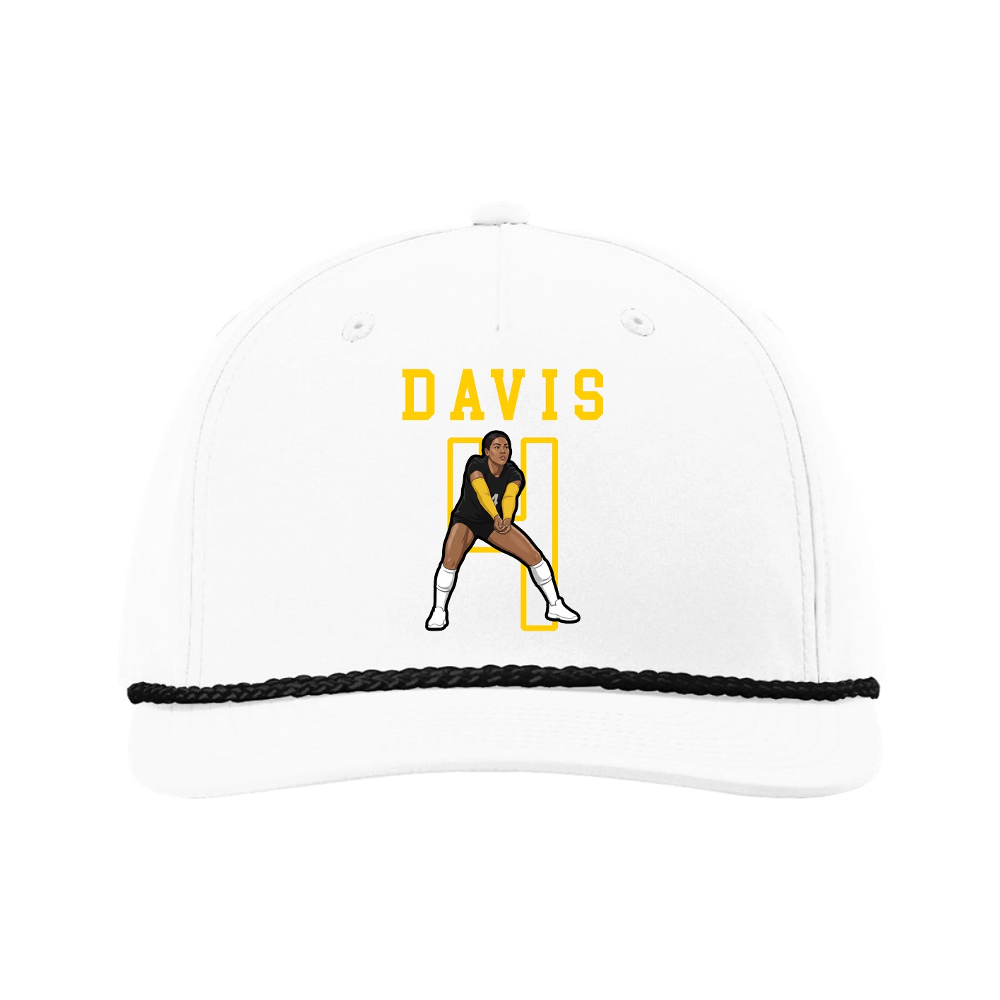 Five-Panel Classic Rope Cap — Shirsey in White