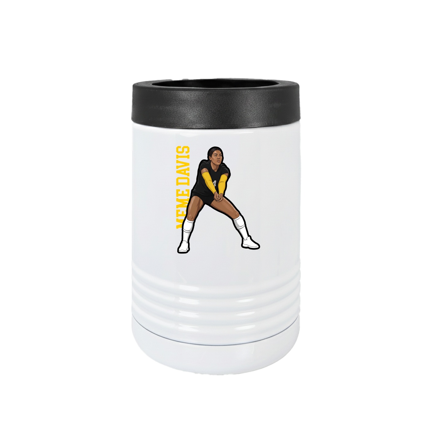 Beverage Holder — Name Vertical in White