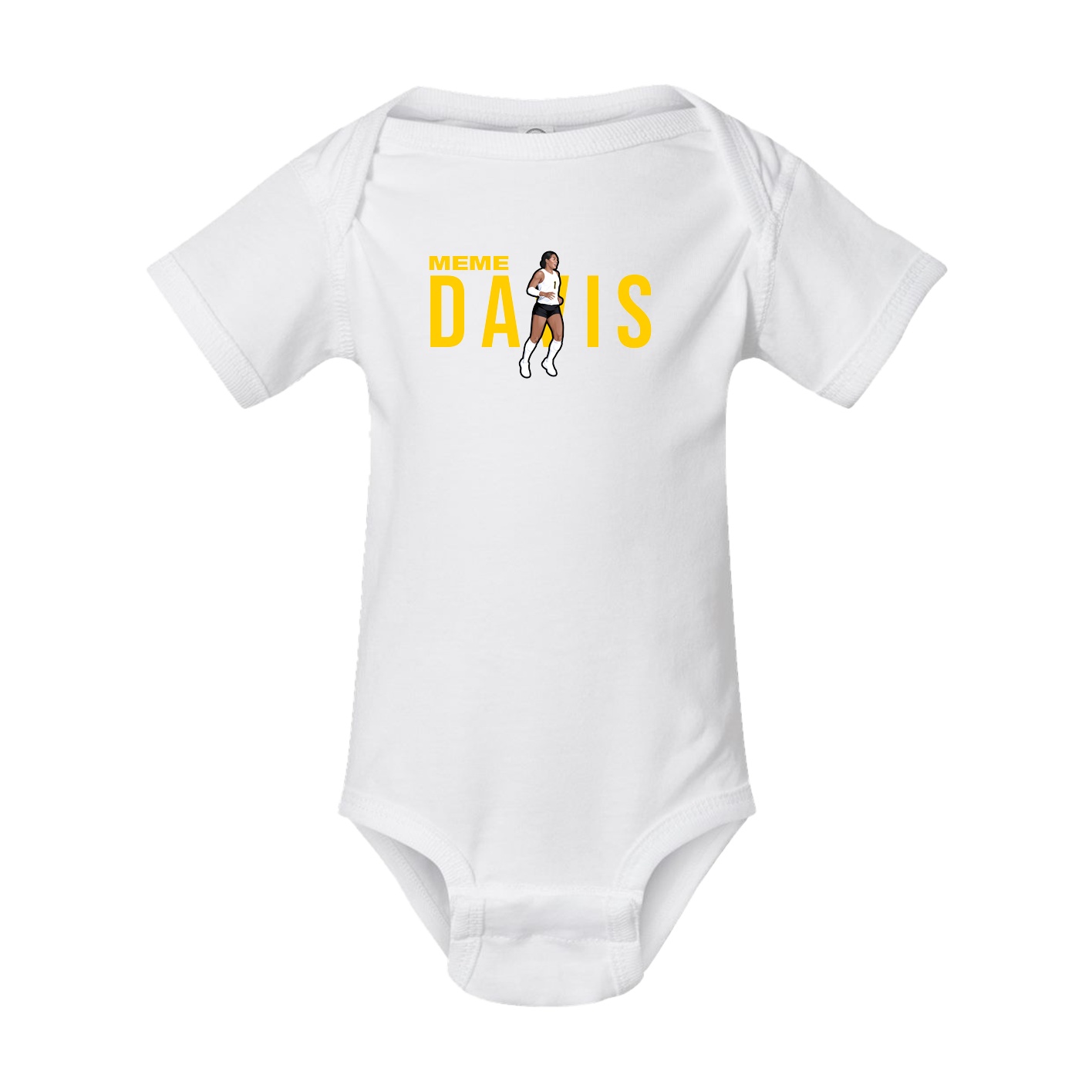 Baby Onesie — Player Name in White