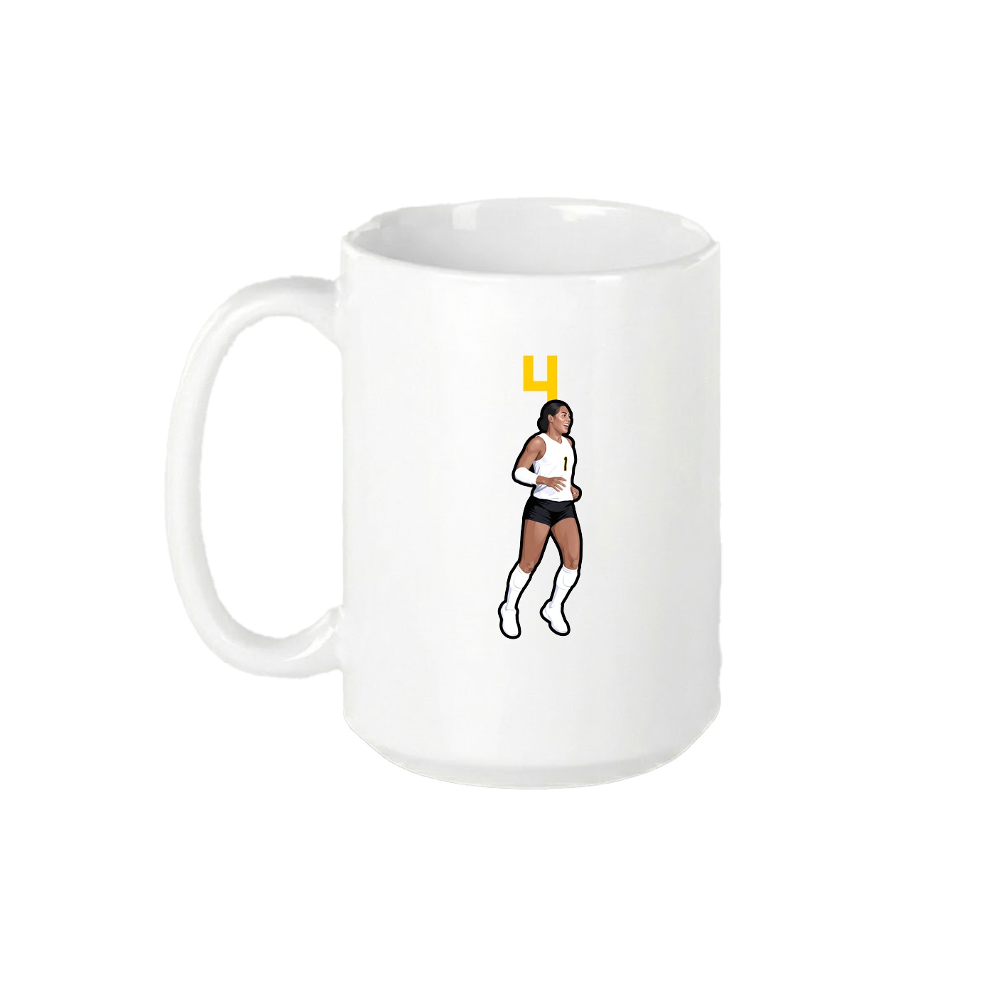 15oz Coffee Mug — Number Top in White