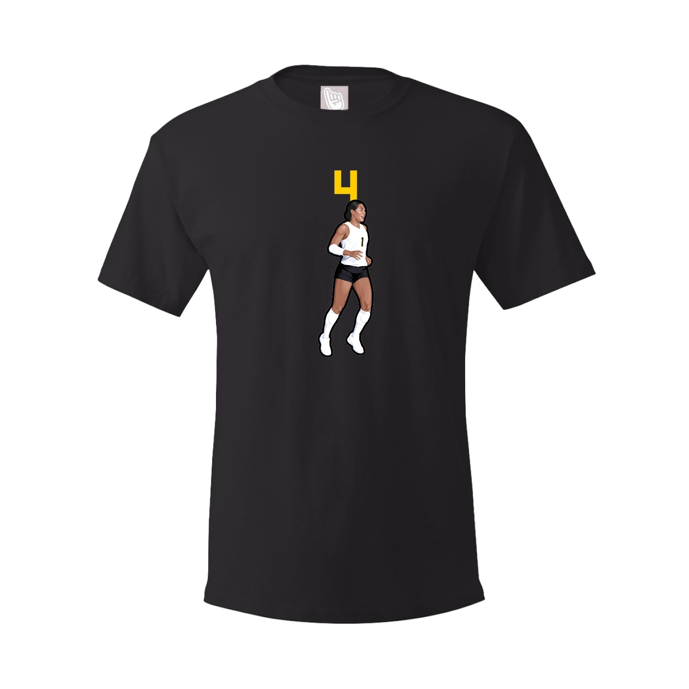 Youth Tee — Number Top in Black