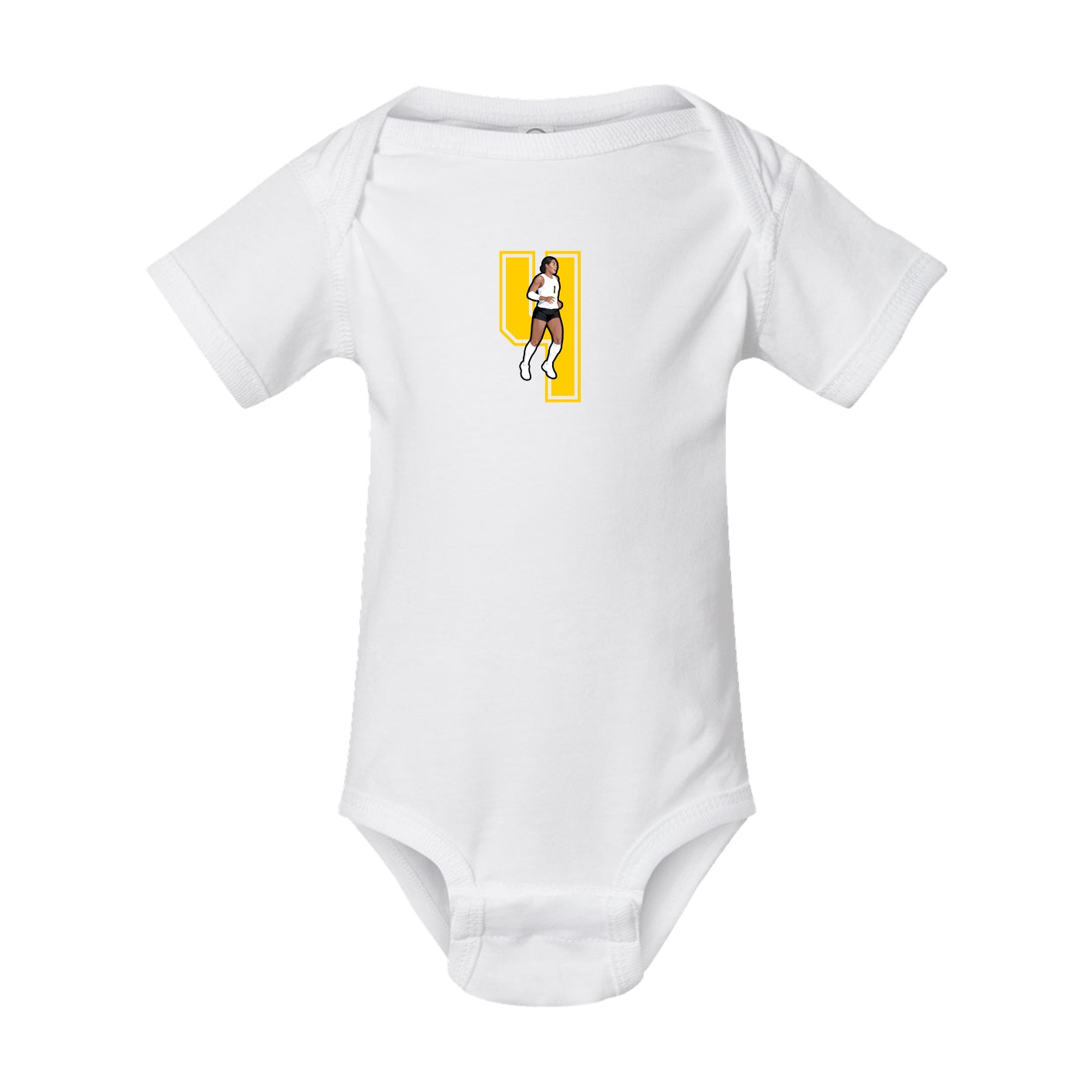 Baby Onesie — Number in White