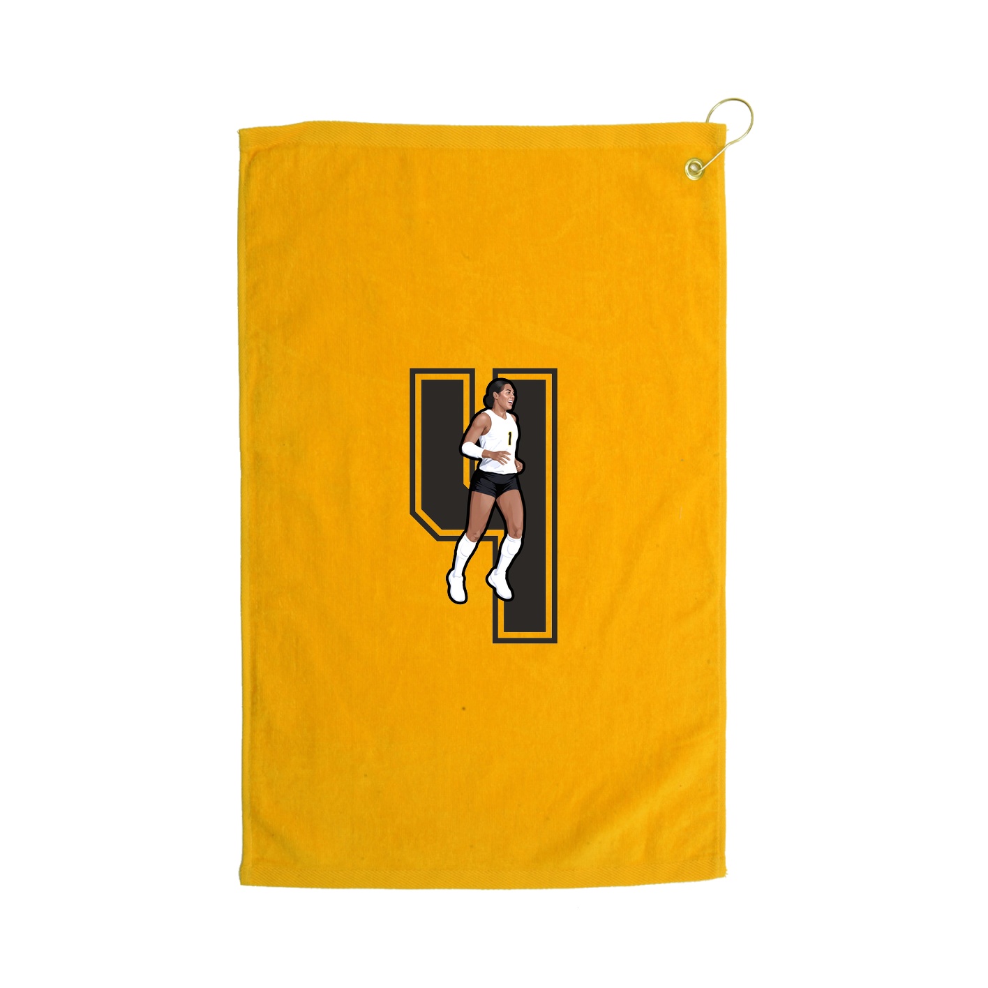 Golf Towel — Number in Gold