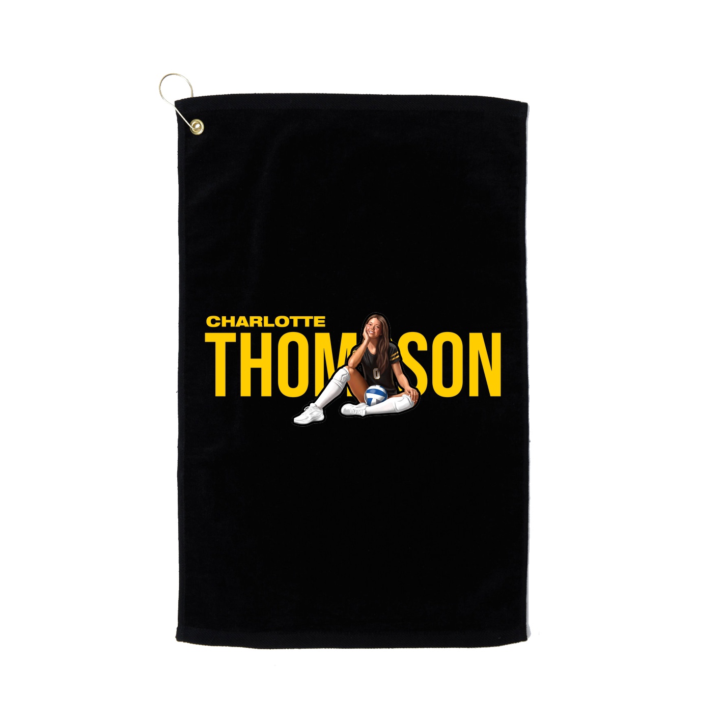 Golf Towel — Player Name in Black