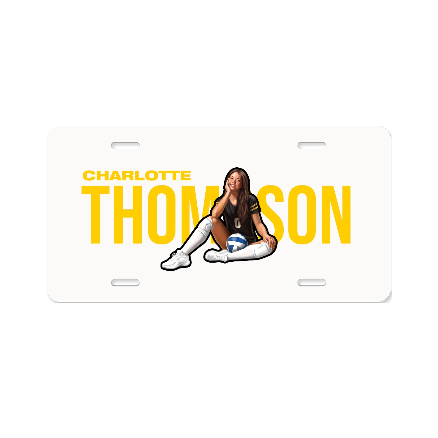License Plate — Player Name in Classic
