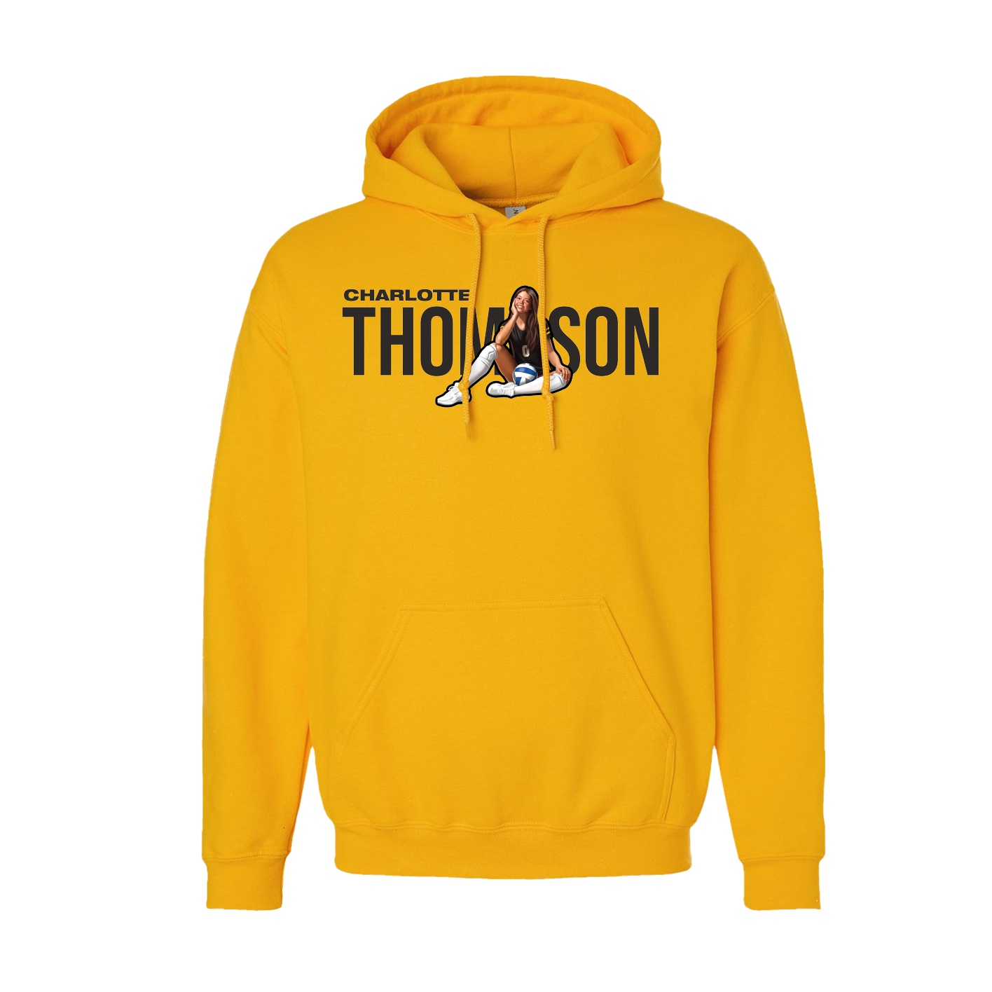 Hoodie — Player Name in Gold