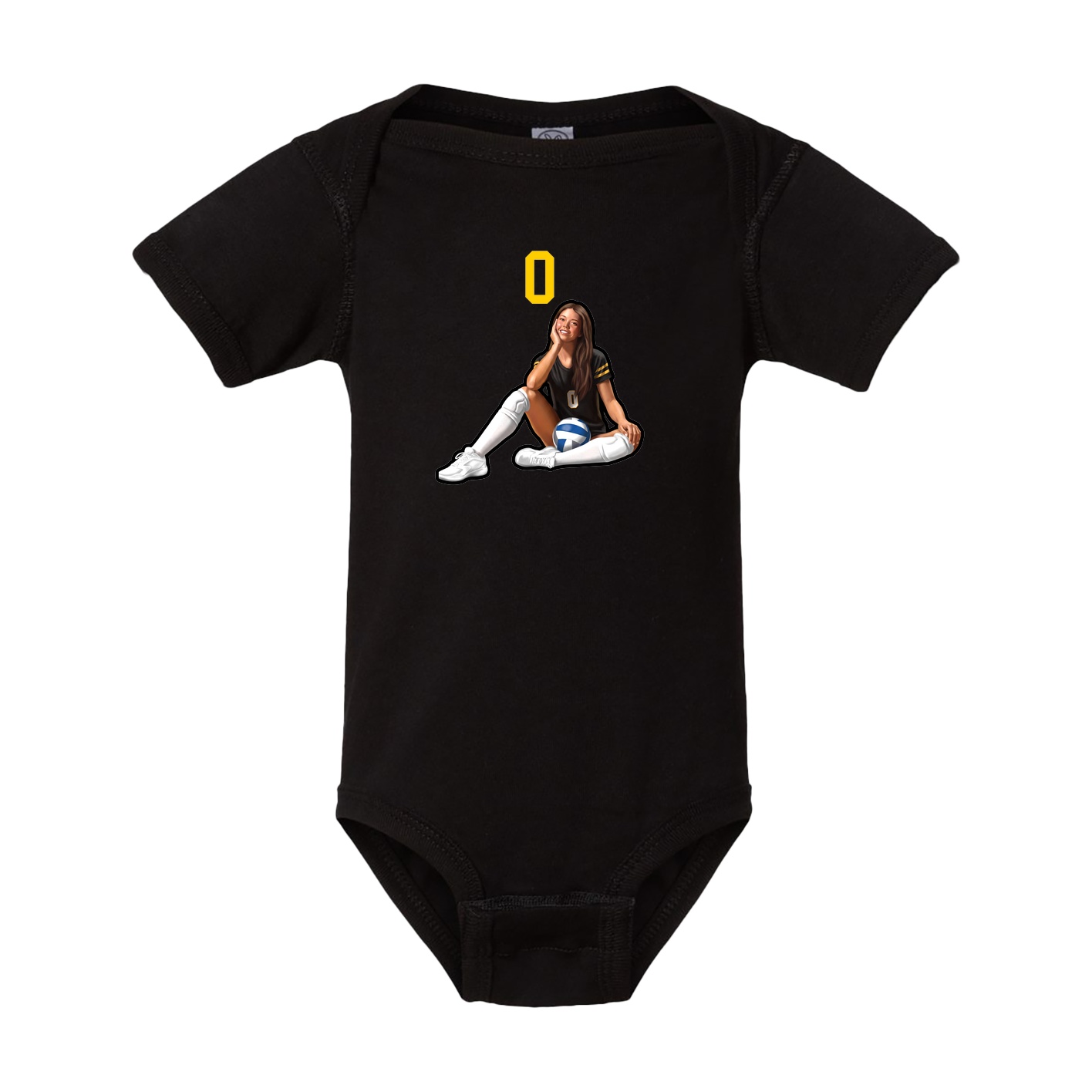 Baby Onesie — Number Top in Black