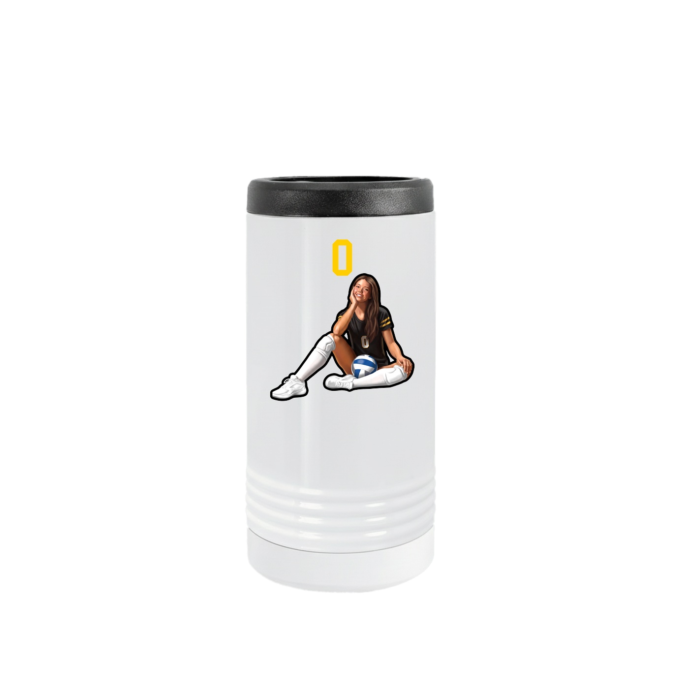 Slim Beverage Holder — Number Top in White