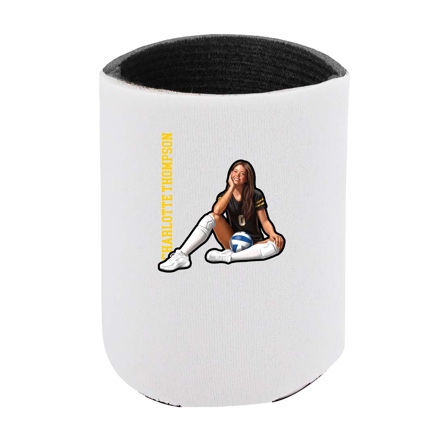 Can Holder — Name Vertical in White
