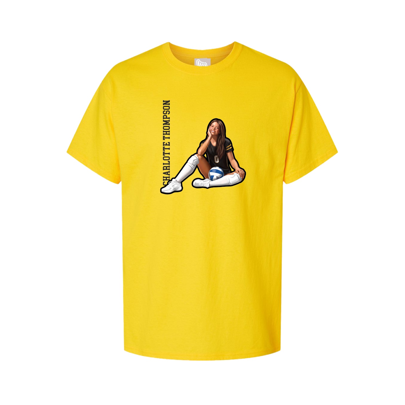Tee — Name Vertical in Gold