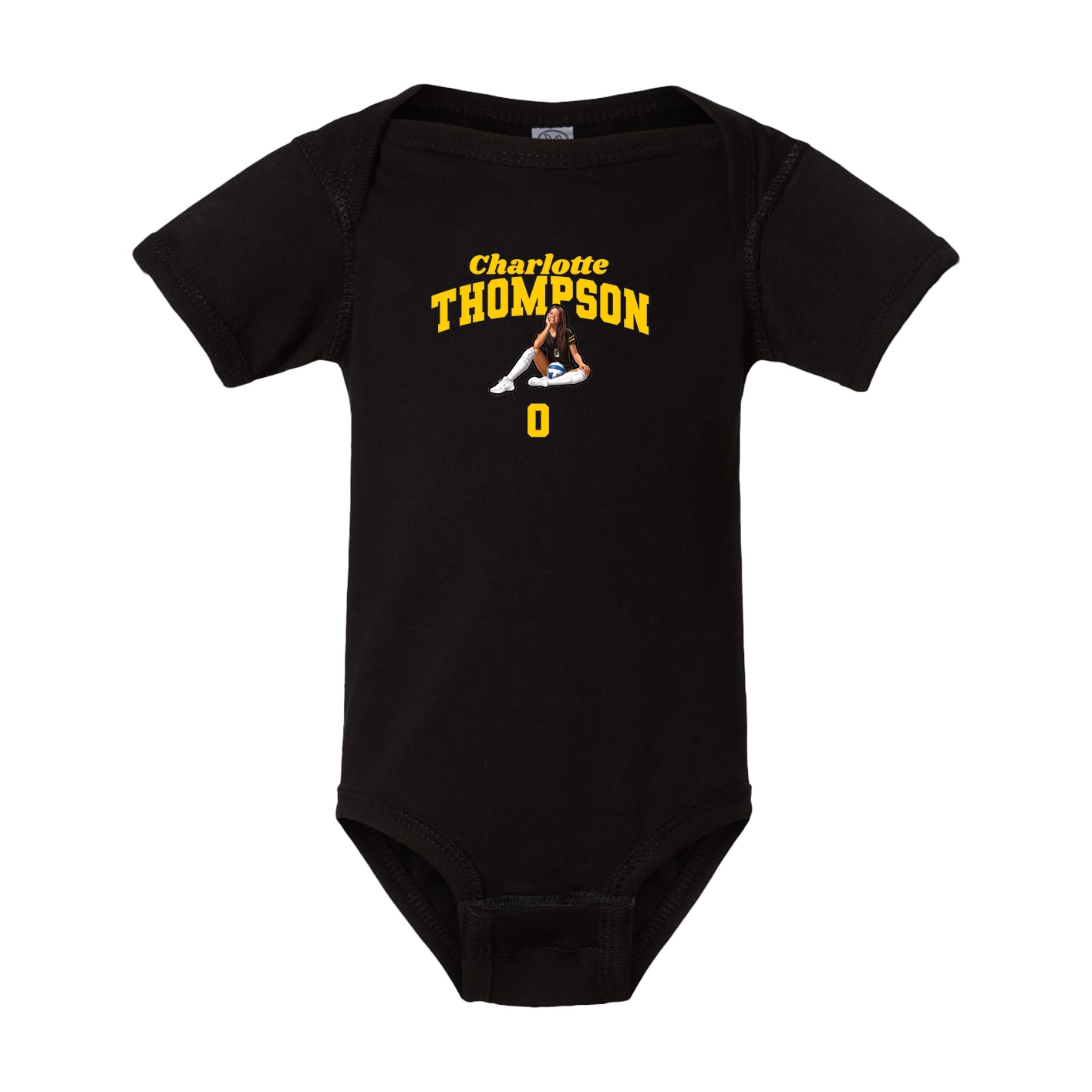Baby Onesie — Signature Arch in Black