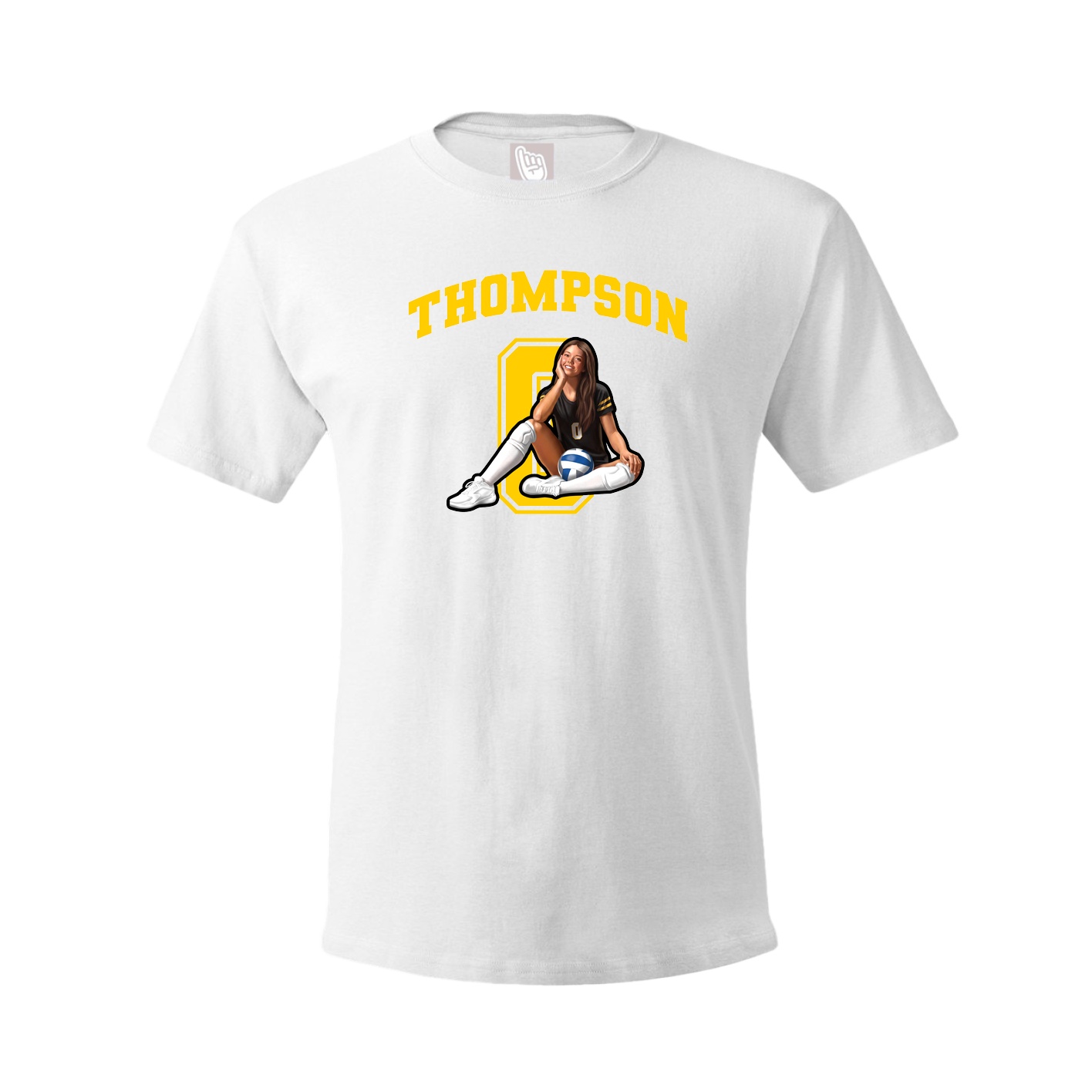 Youth Tee — Number in White