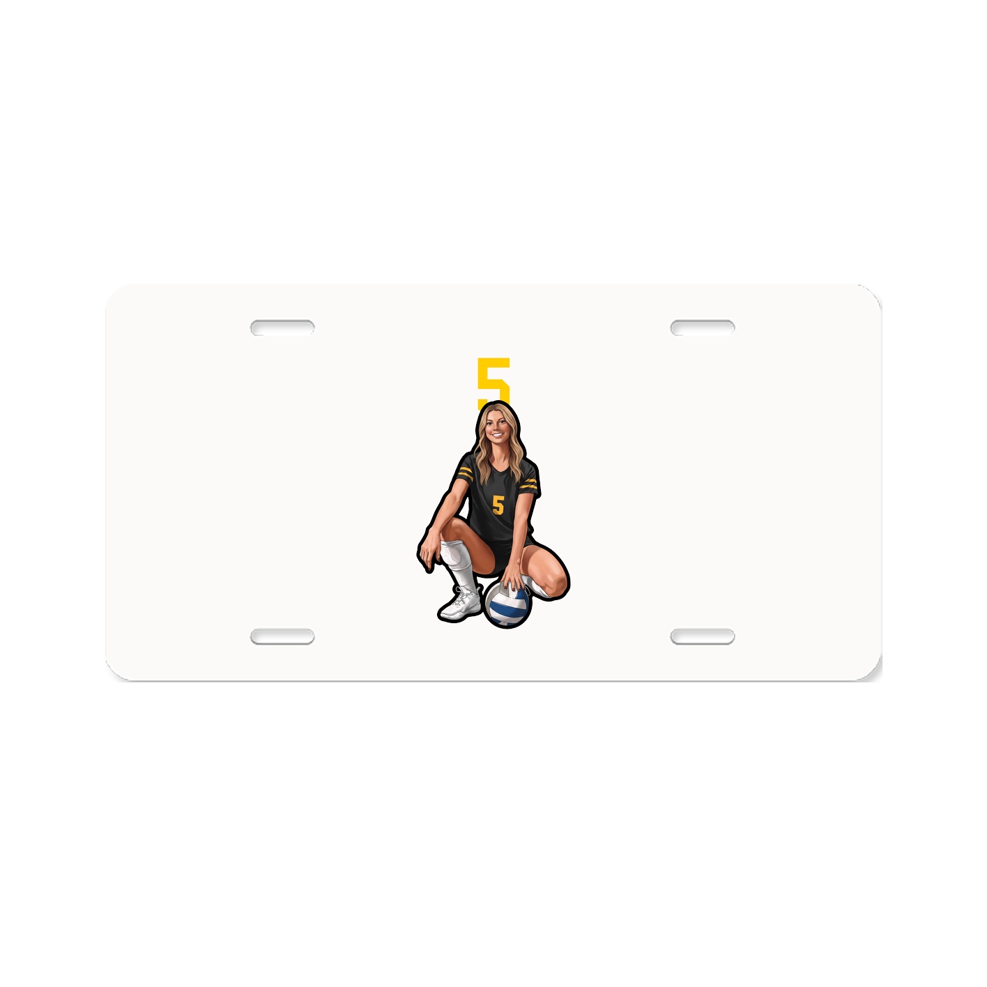 License Plate — Number Top in Classic