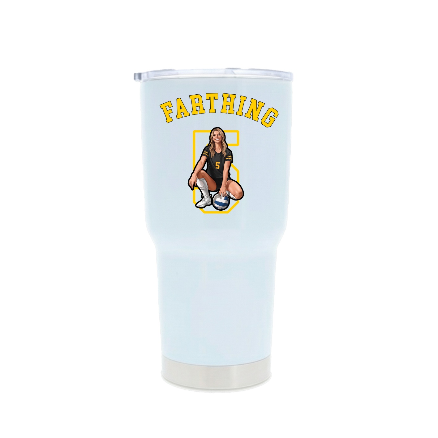 30oz Stainless Steel Tumbler — Shirsey Arch in White