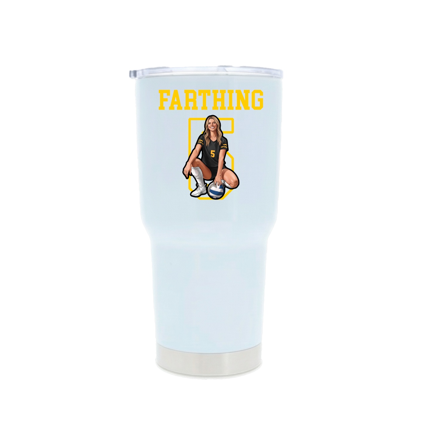 30oz Stainless Steel Tumbler — Shirsey in White