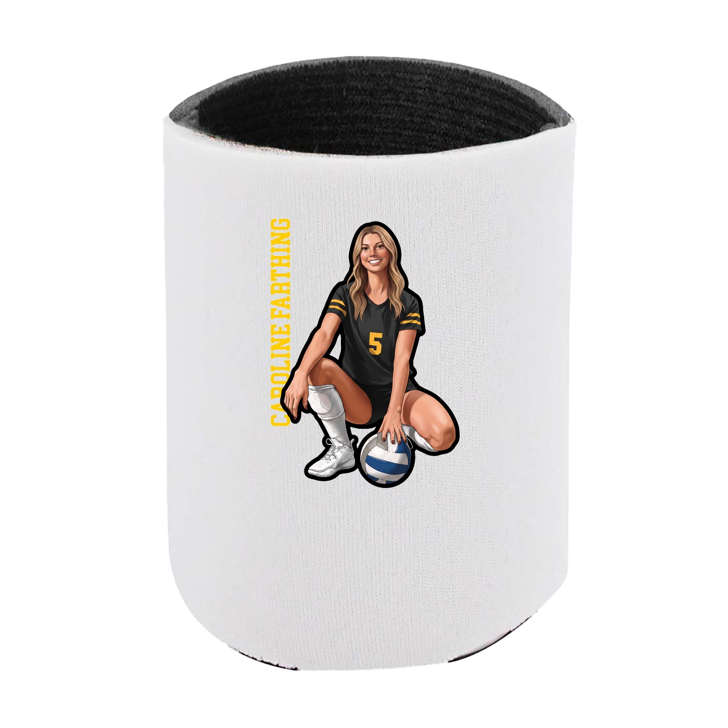 Can Holder — Name Vertical in White