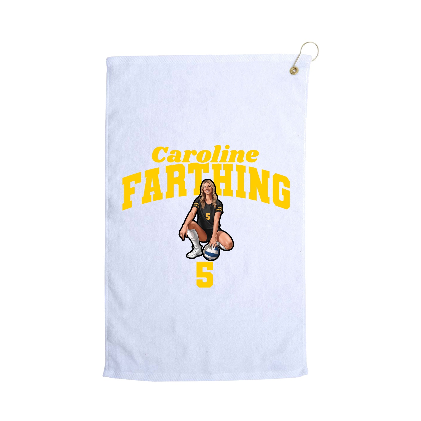 Golf Towel — Signature Arch in White