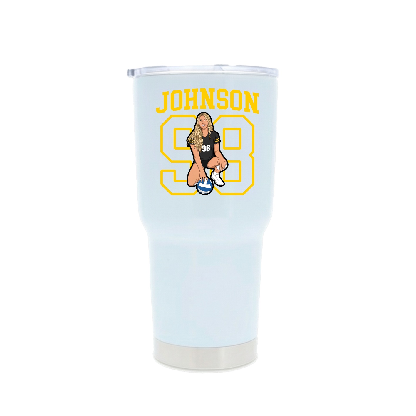 30oz Stainless Steel Tumbler — Shirsey in White
