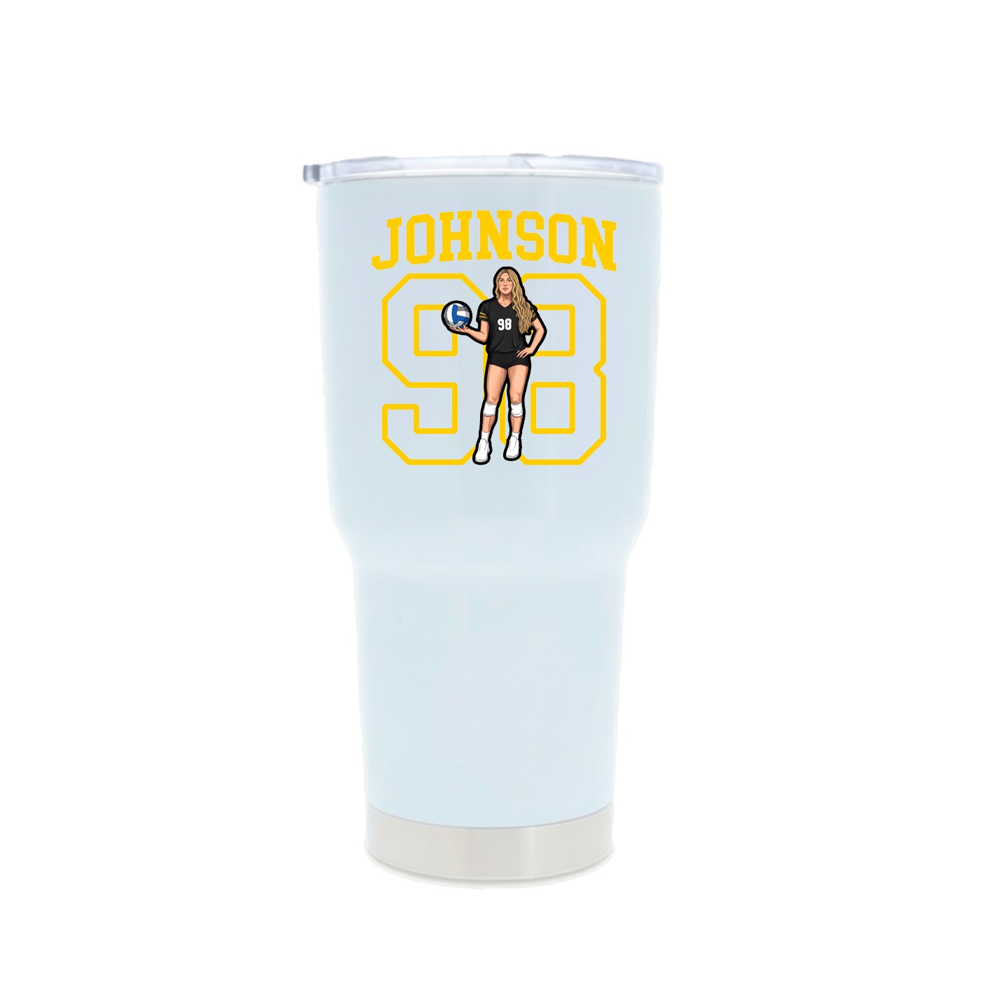 30oz Stainless Steel Tumbler — Shirsey in White