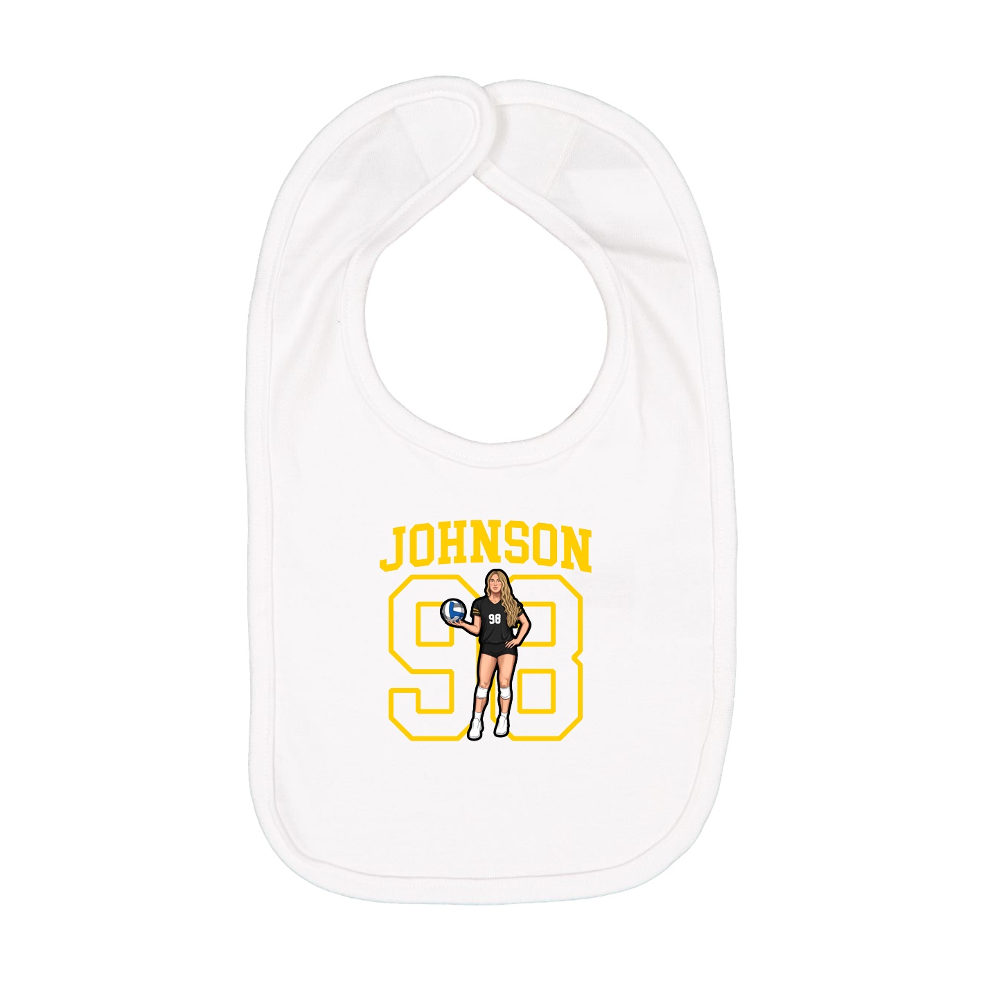 Infant Bib — Shirsey in White