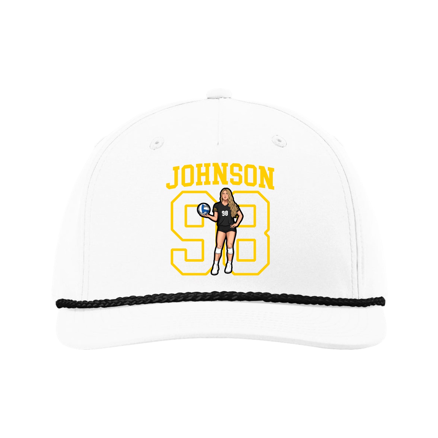 Five-Panel Classic Rope Cap — Shirsey in White
