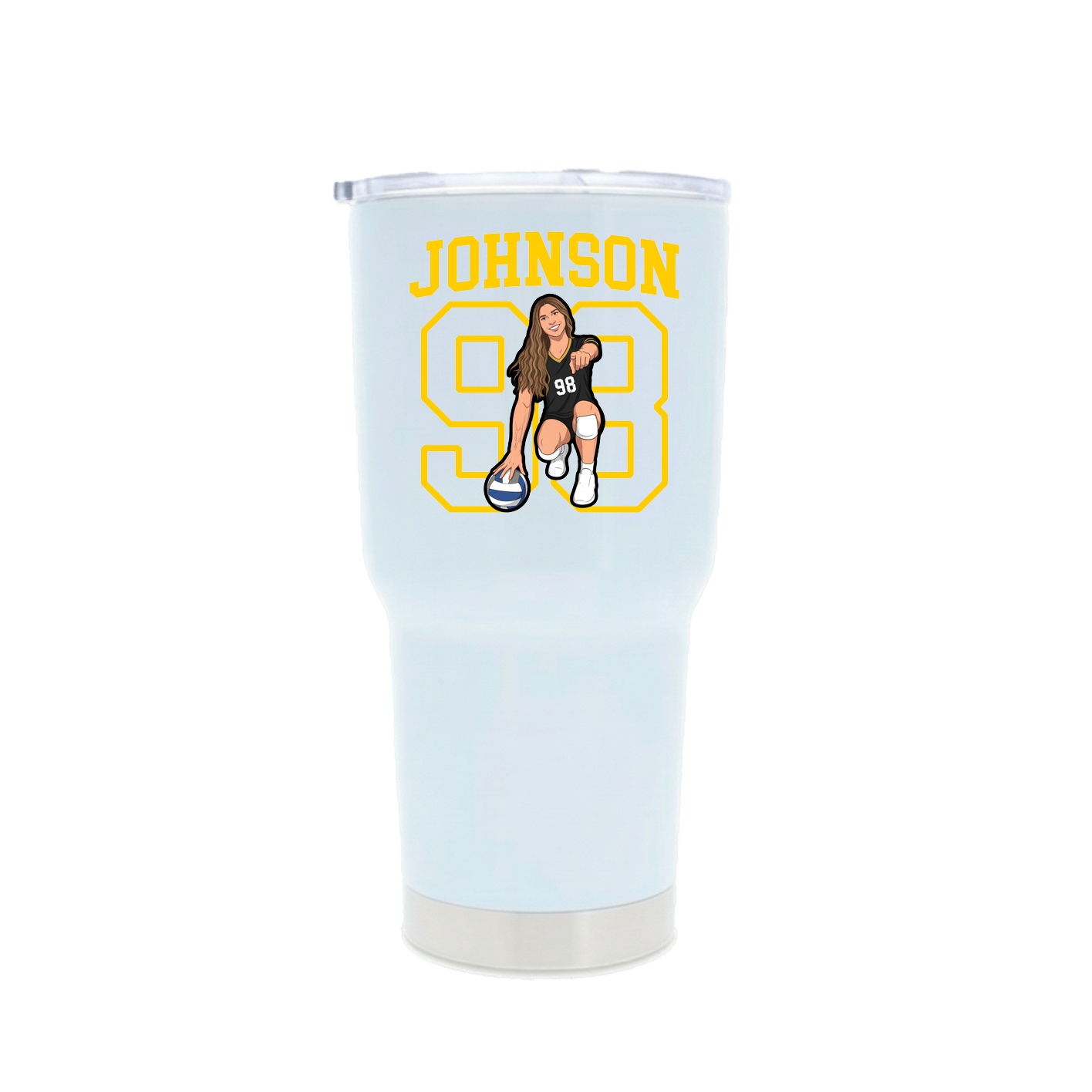 30oz Stainless Steel Tumbler — Shirsey in White