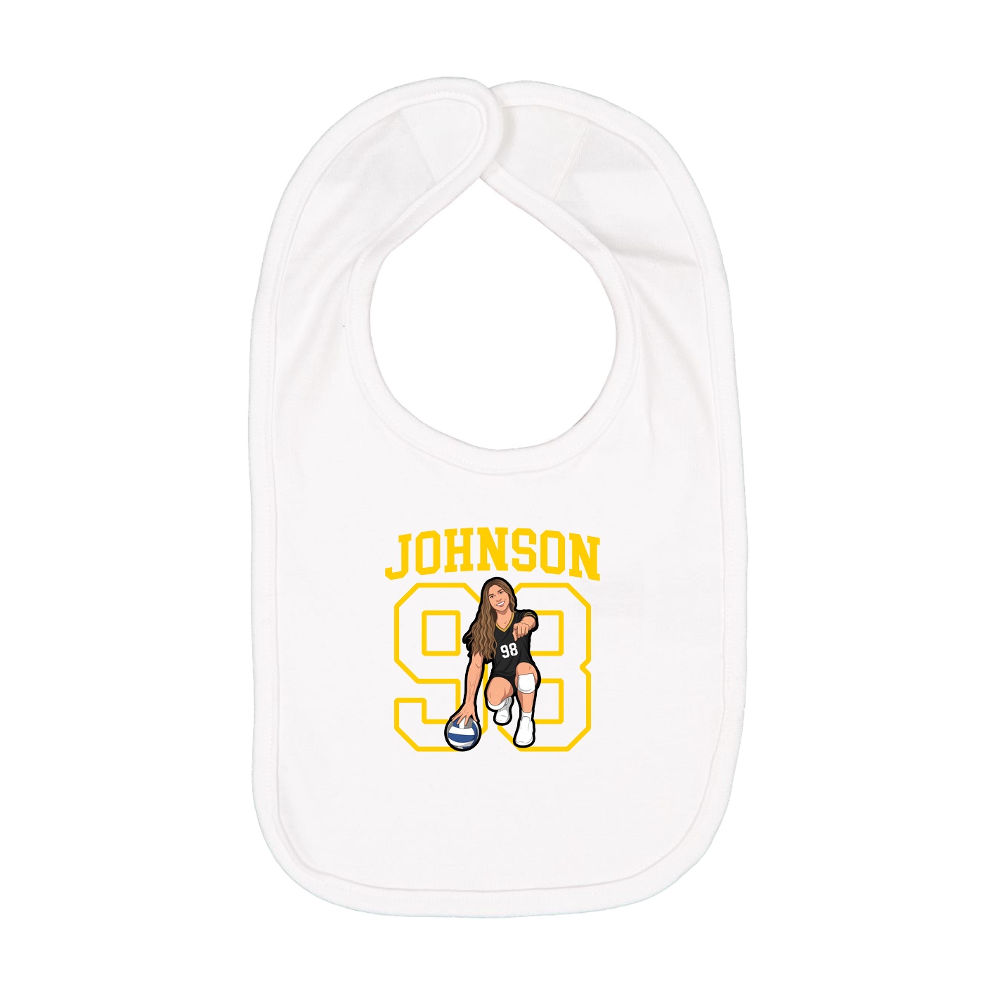 Infant Bib — Shirsey in White
