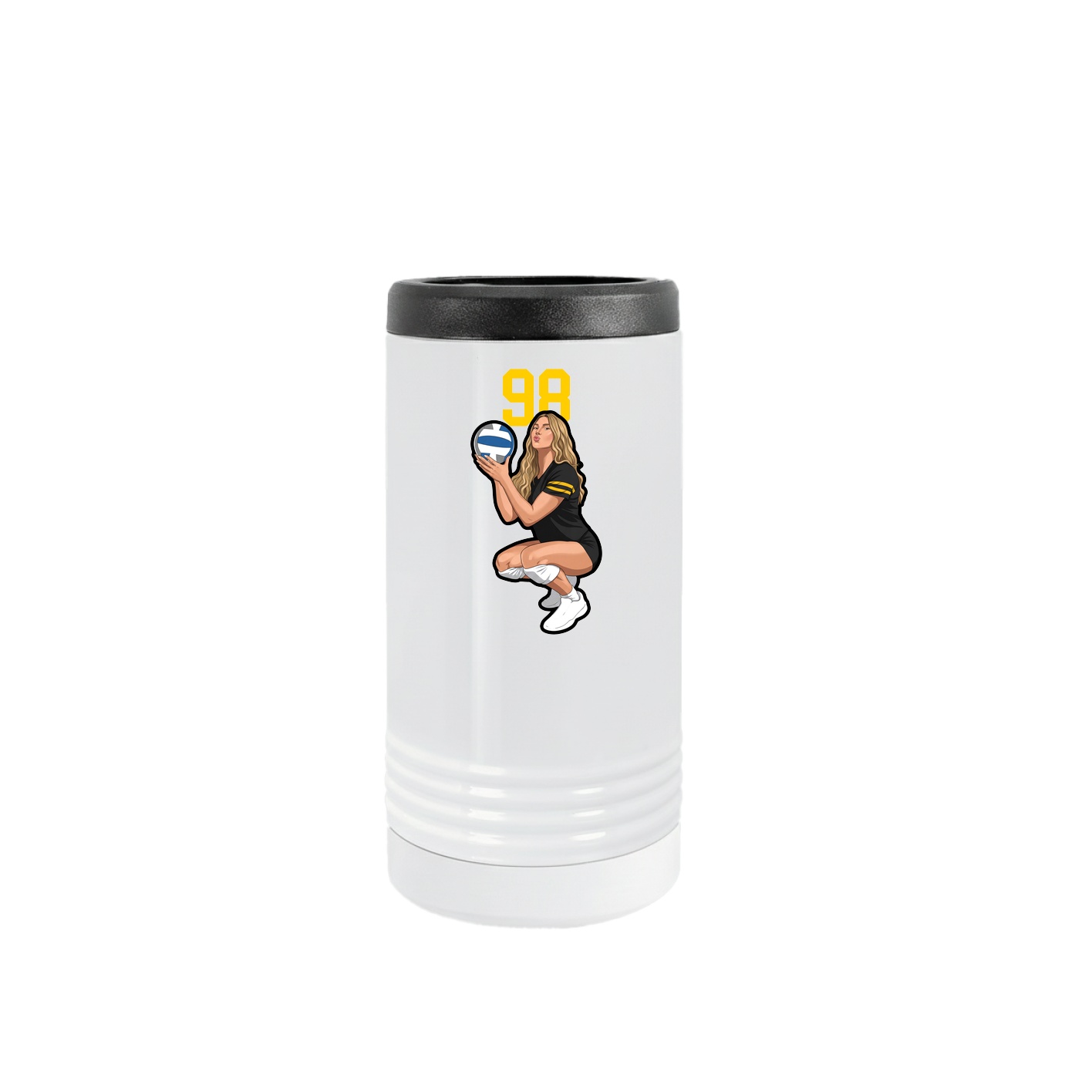 Slim Beverage Holder — Number Top in White