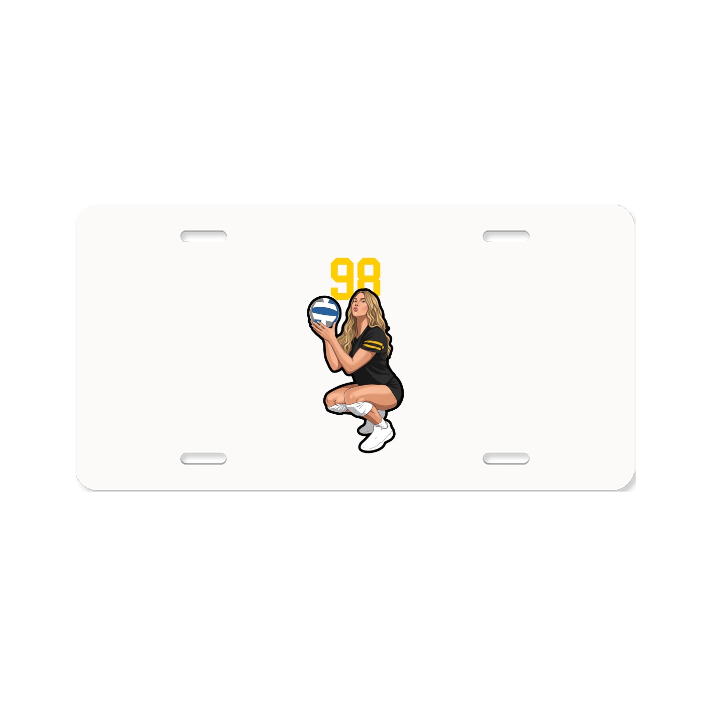 License Plate — Number Top in Classic