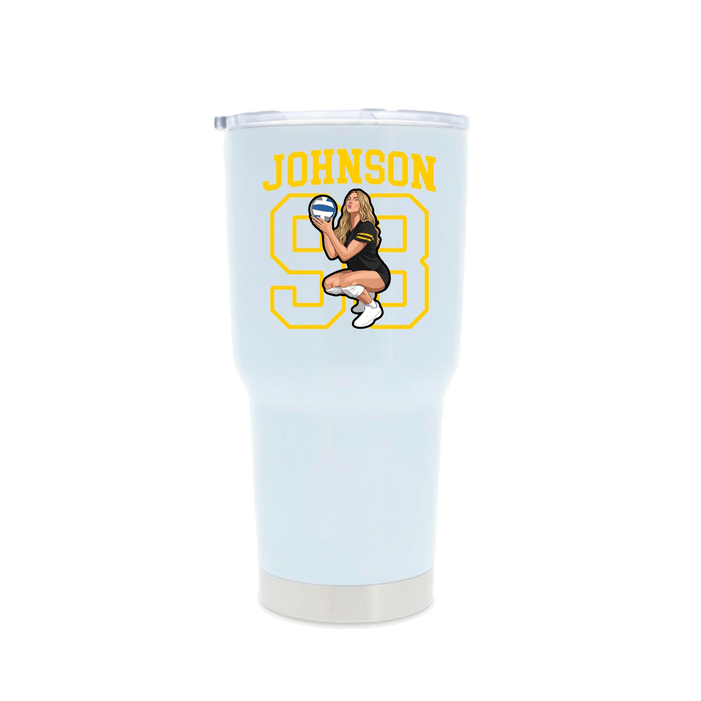 30oz Stainless Steel Tumbler — Shirsey in White