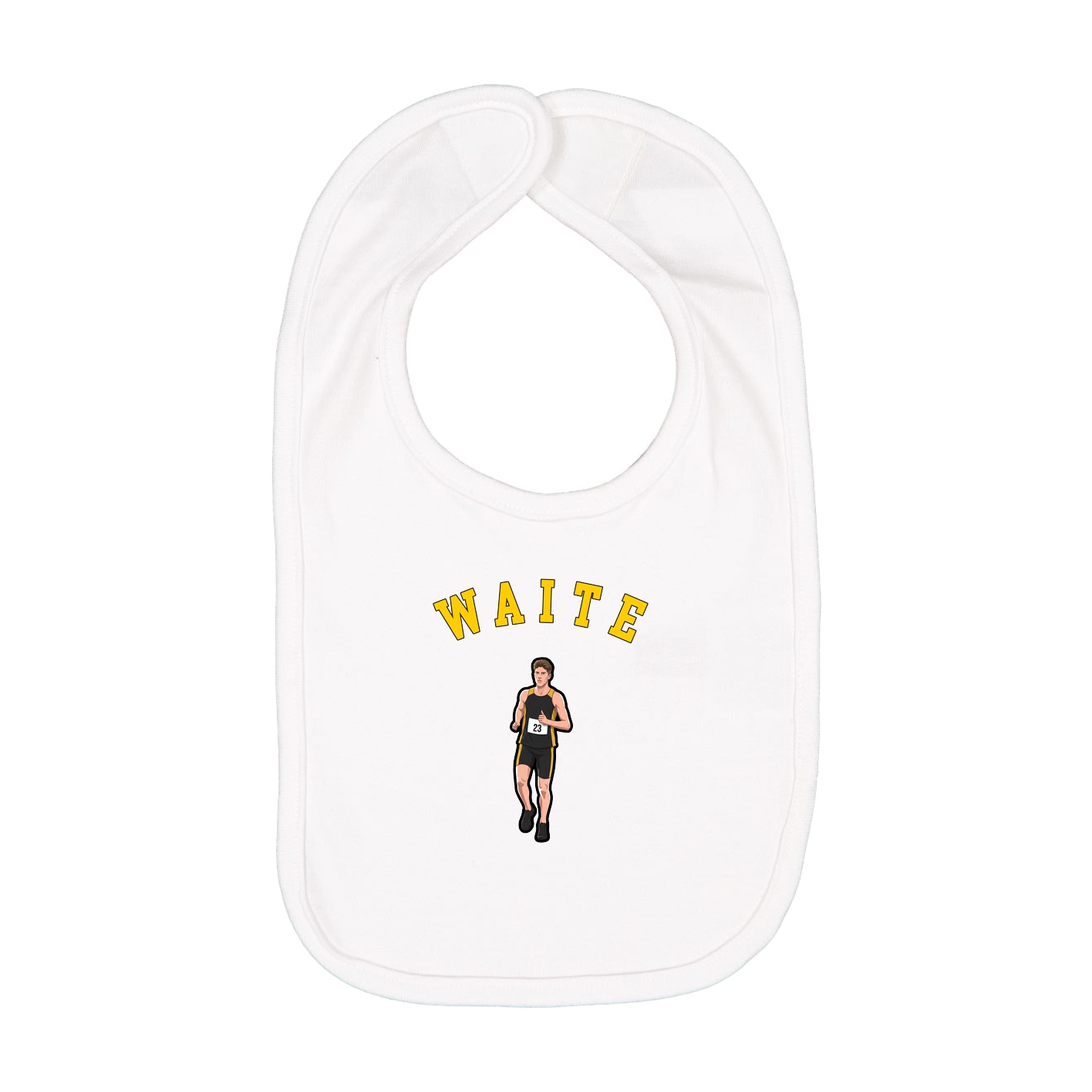 Infant Bib — Shirsey Arch in White