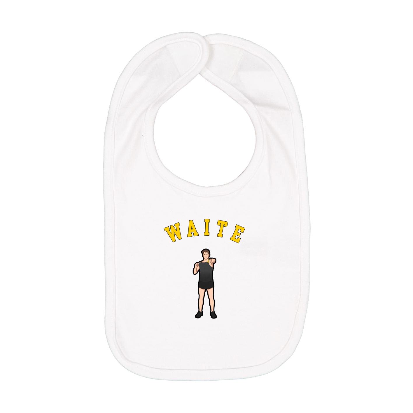 Infant Bib — Shirsey Arch in White