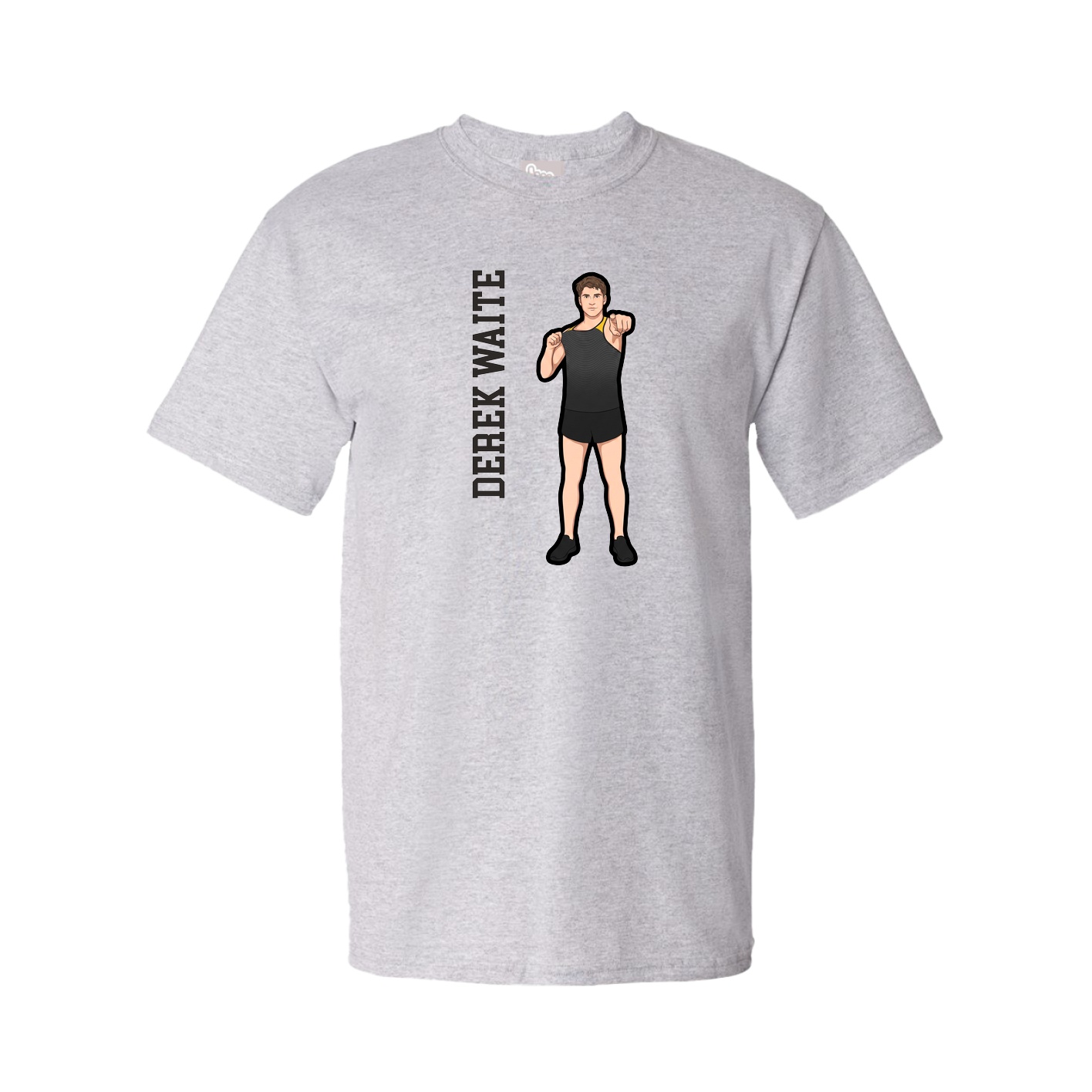 Tee — Name Vertical in Grey