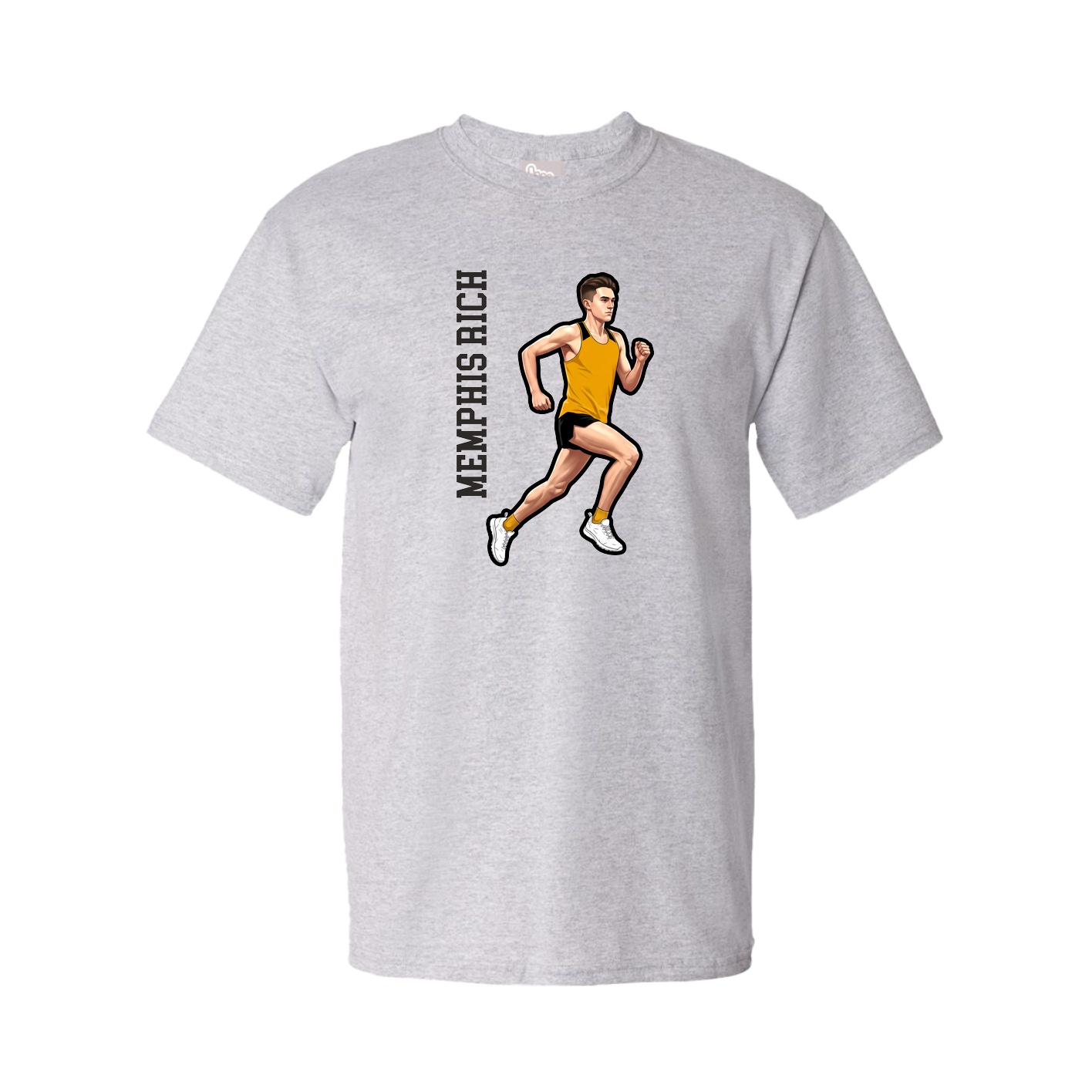 Tee — Name Vertical in Grey