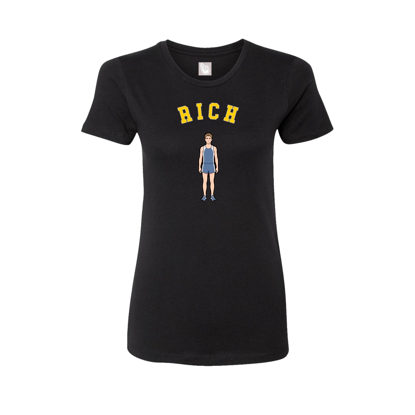 Fitted Women's Tee — Shirsey Arch in Black