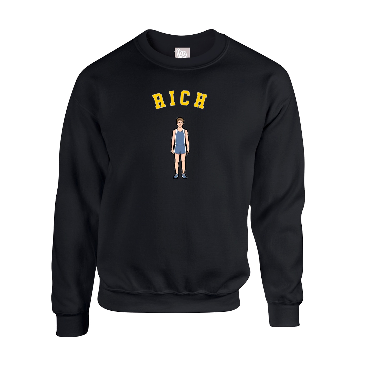 Fleece Crew — Shirsey Arch in Black