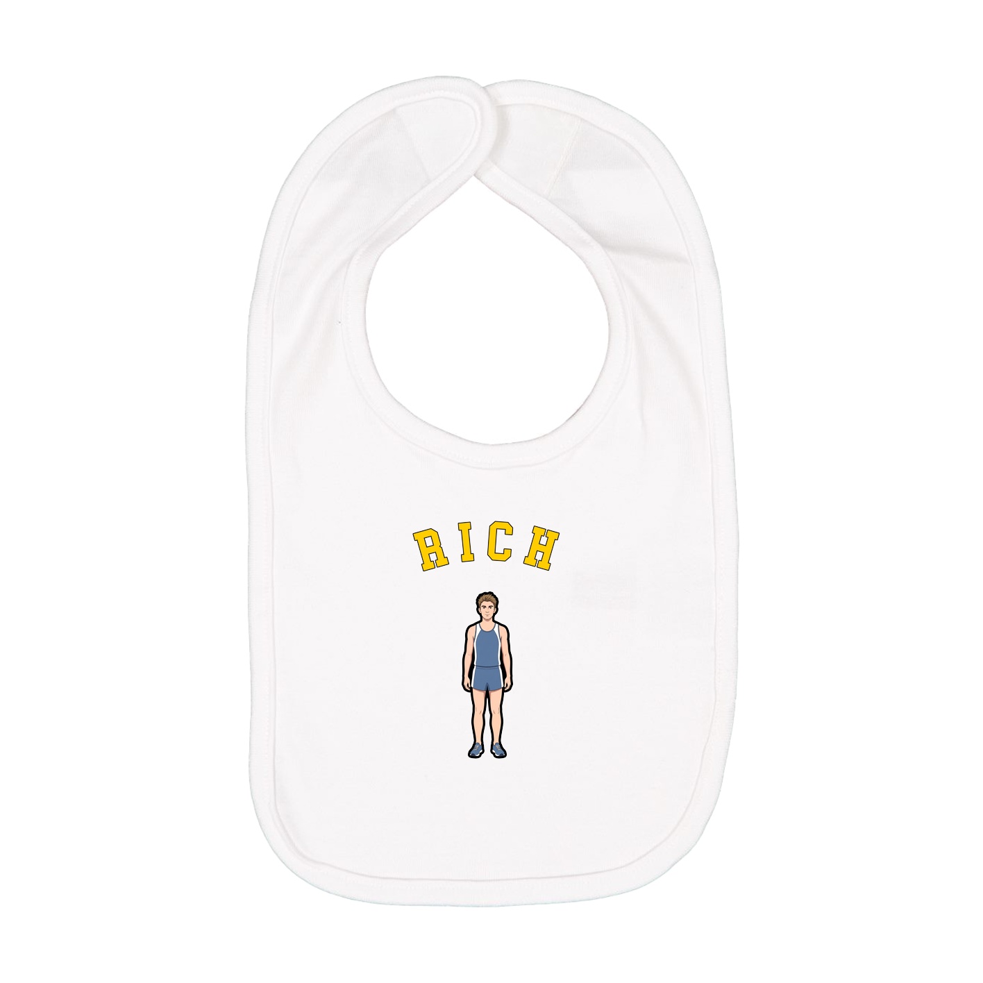 Infant Bib — Shirsey Arch in White