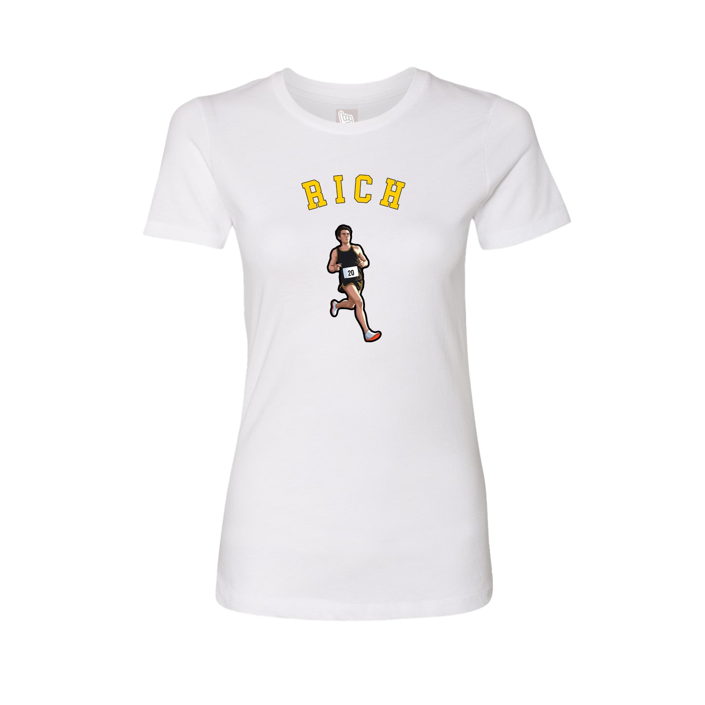 Fitted Women's Tee — Shirsey Arch in White