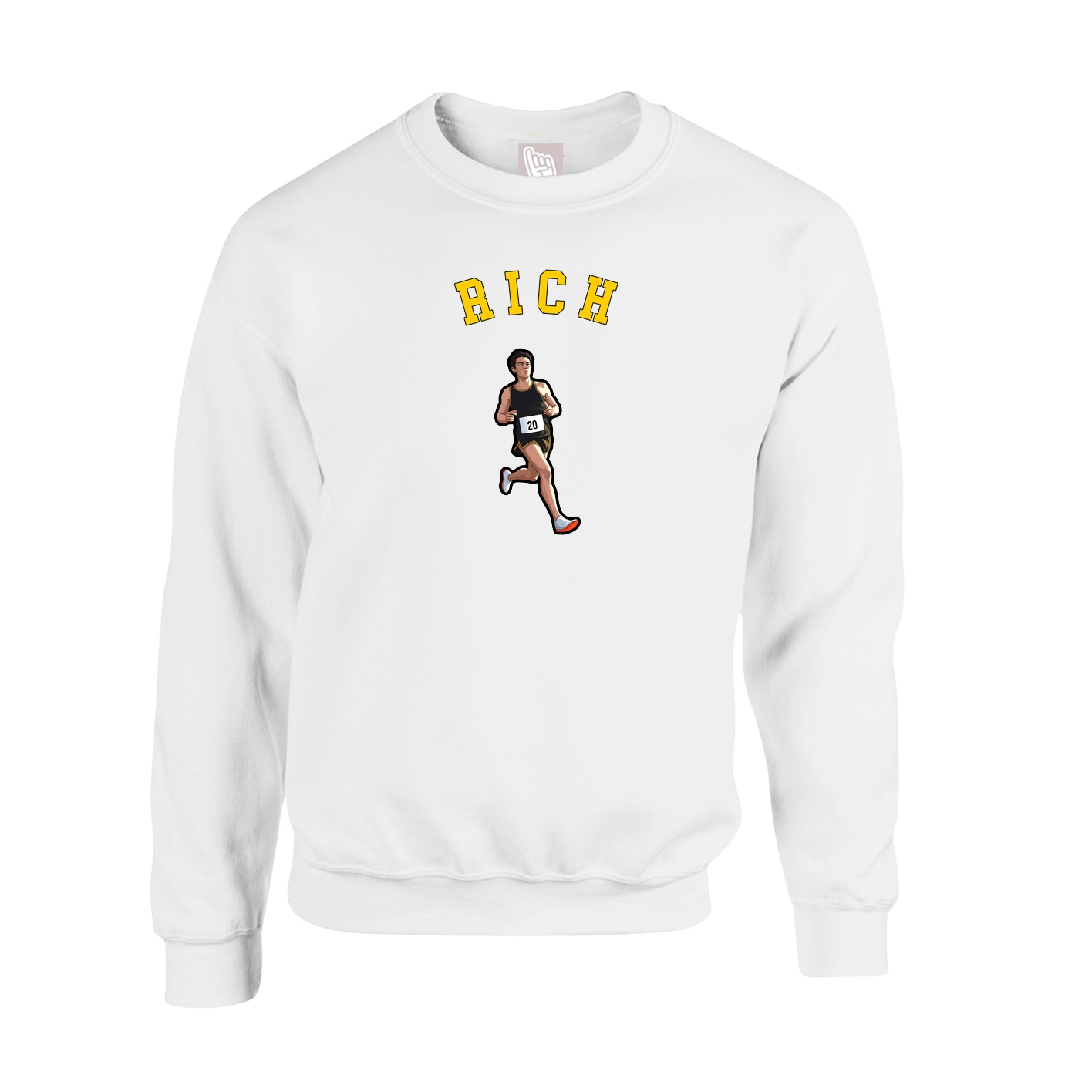 Fleece Crew — Shirsey Arch in White