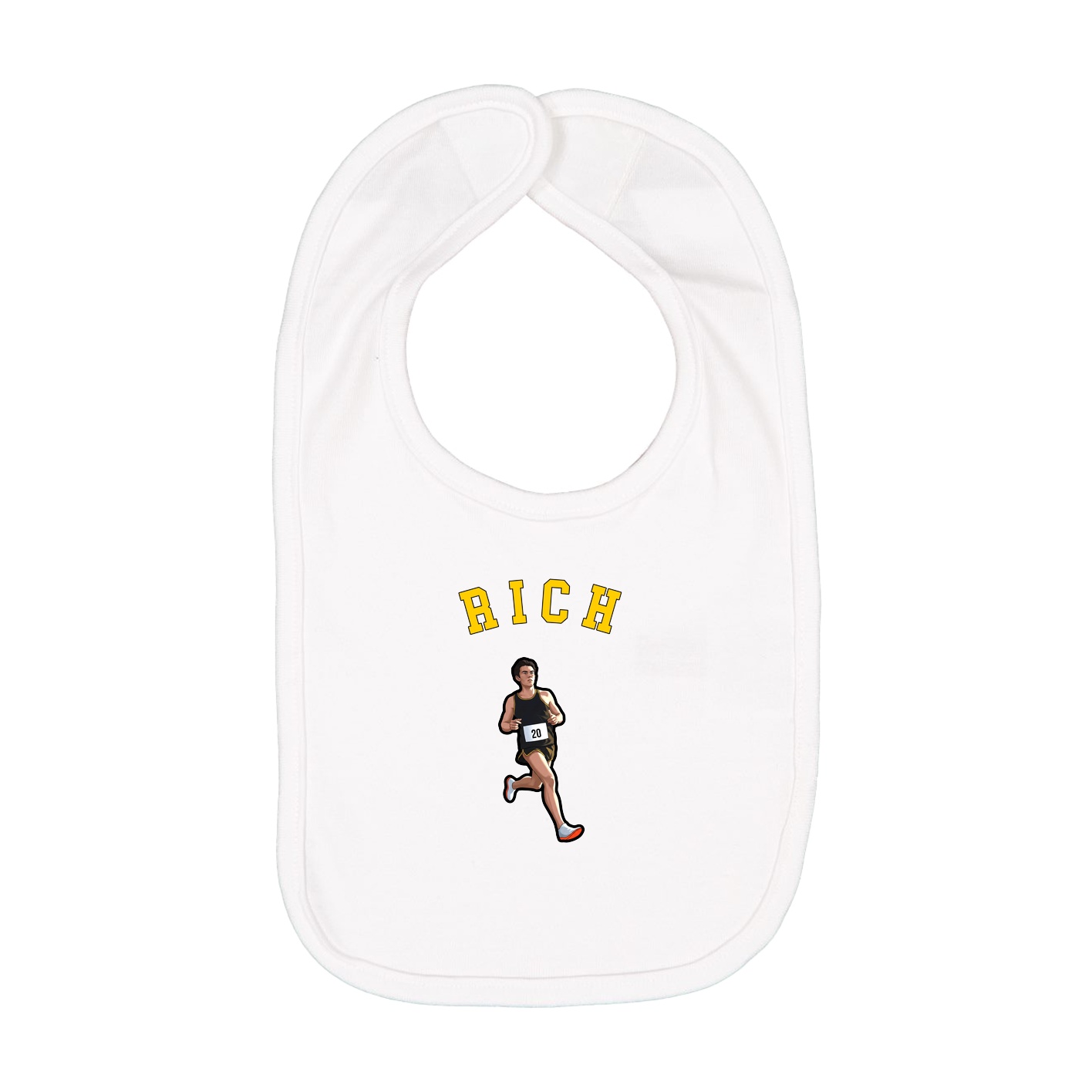 Infant Bib — Shirsey Arch in White